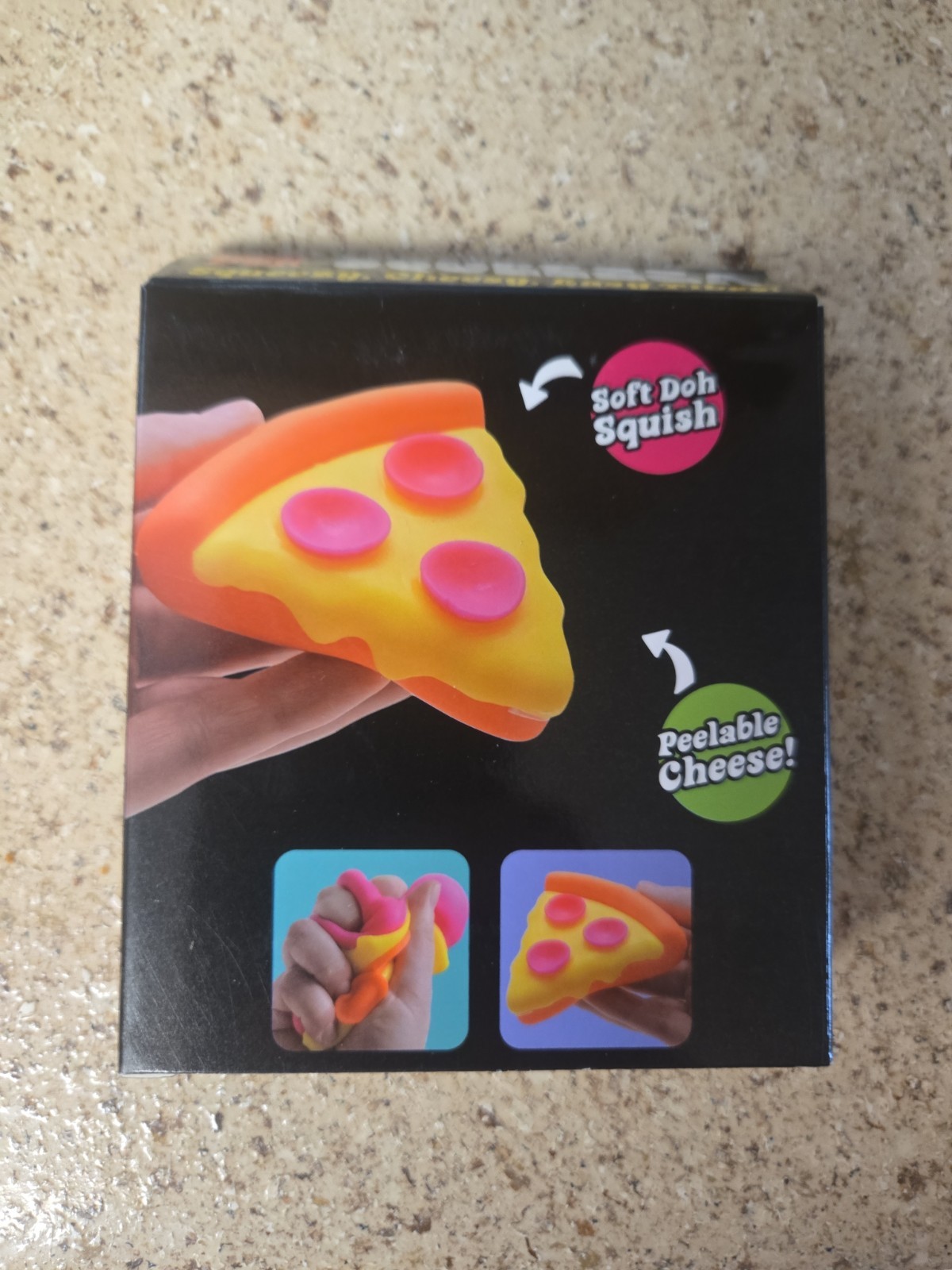X-10 NeeDoh SQUEEZZA Pizza Slice Squishy Toy With Display Case