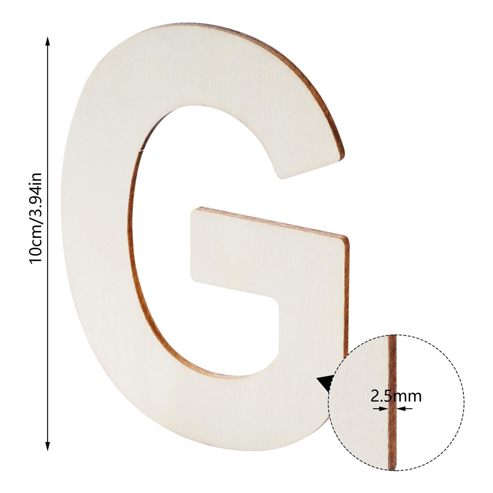 52 Pieces Wooden Alphabet Letters Wood Letter Sign 4 Inch for Crafts DIY Pain…