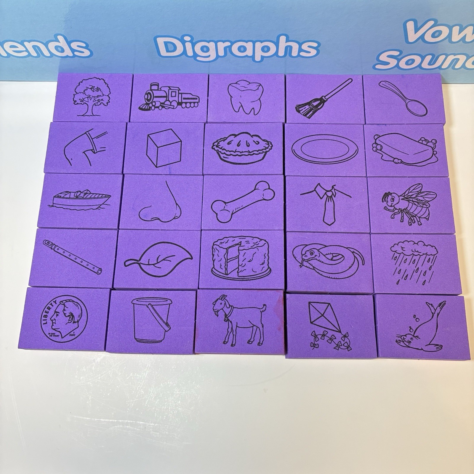 Lakeshore Fill In The Blank Phonics Stamps Level 2 Box Set 74 Stamps Complete