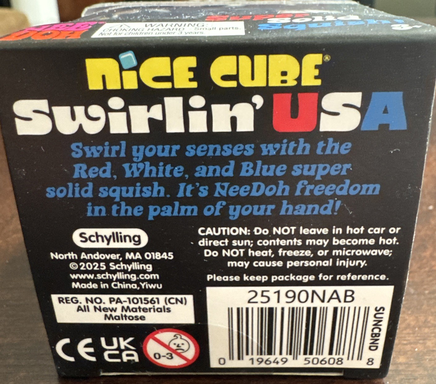 NEE DOH NICE CUBE SUPER SOLID SQUISH RARE SWIRLIN USA SEALED IN BOX