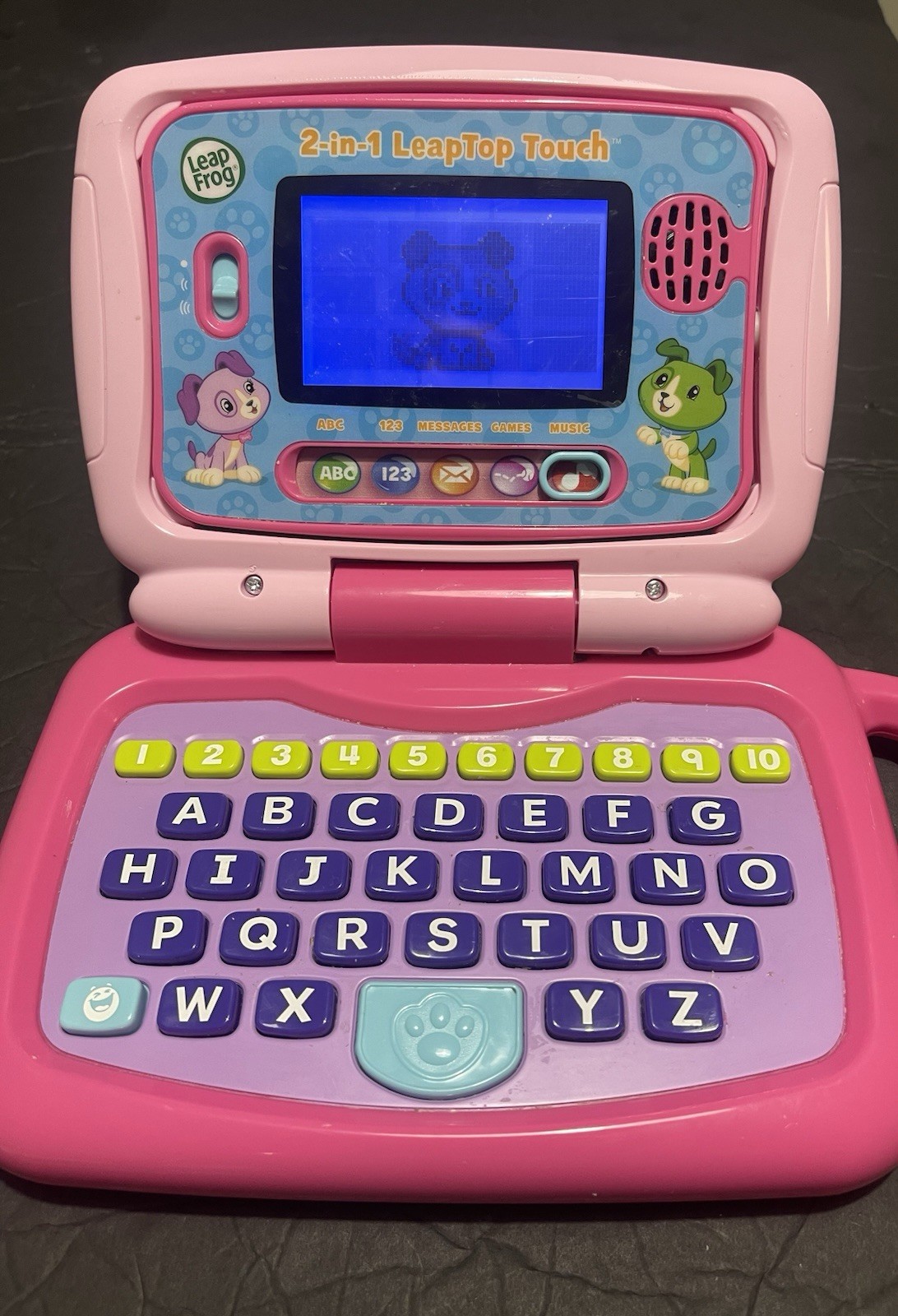 LeapFrog 2 In 1 Leaptop Touch Laptop Tablet Computer For Kids Pink Tested