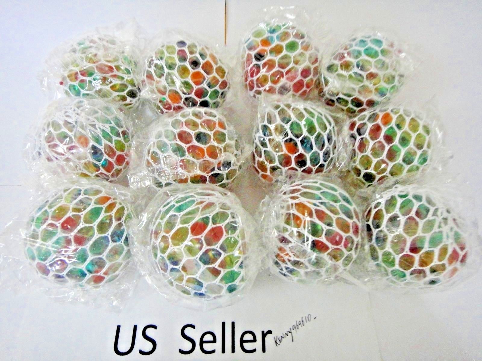 3″ Squishy Mesh sensory stress reliever ball toy autism squeeze anxiety 12Pcs