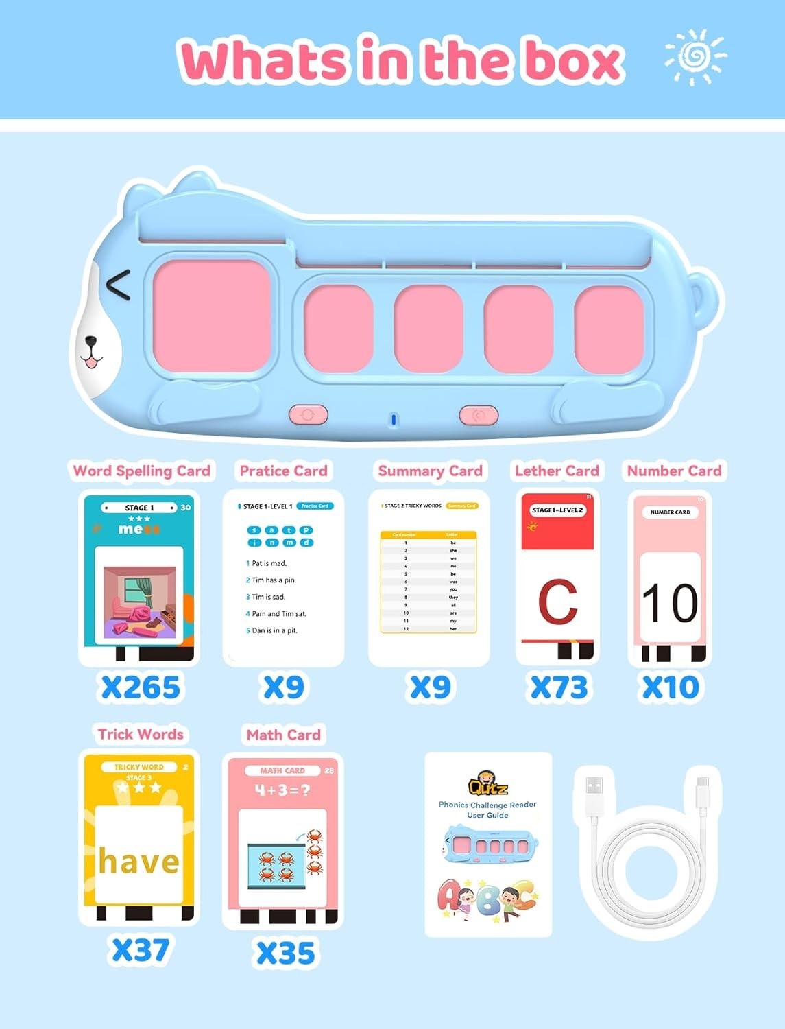 Interactive Phonics & Math Learning Set for Ages 4-8