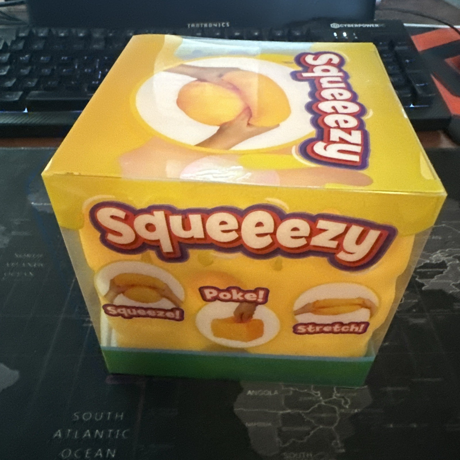 Sunny Days Jumbo Squeezy Cheese Yellow Squishy Toy Stress Relief Fun – NEW