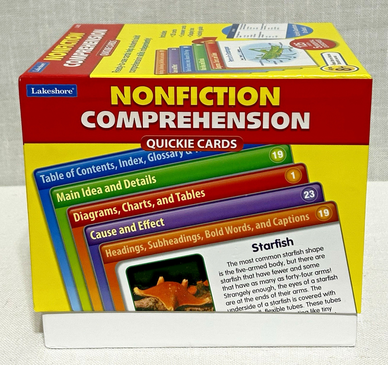 Lakeshore Nonfiction Comprehension 125 Quickie Cards Grade 3-5 Age 8-10 Complete
