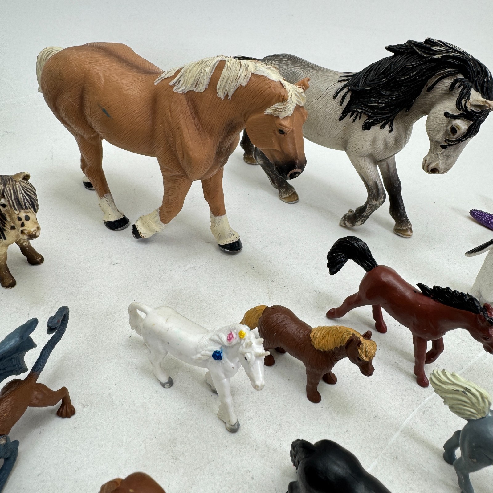 Mixed Lot Of Schleich Safari Ltd Plastic Pvc Toy Animal Mini Figures Horse Dog