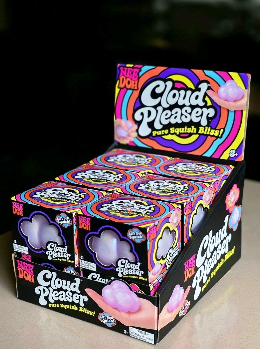 Lot of 12 Authentic NEW RELEASE Schylling Nee Doh Cloud Pleaser With Display