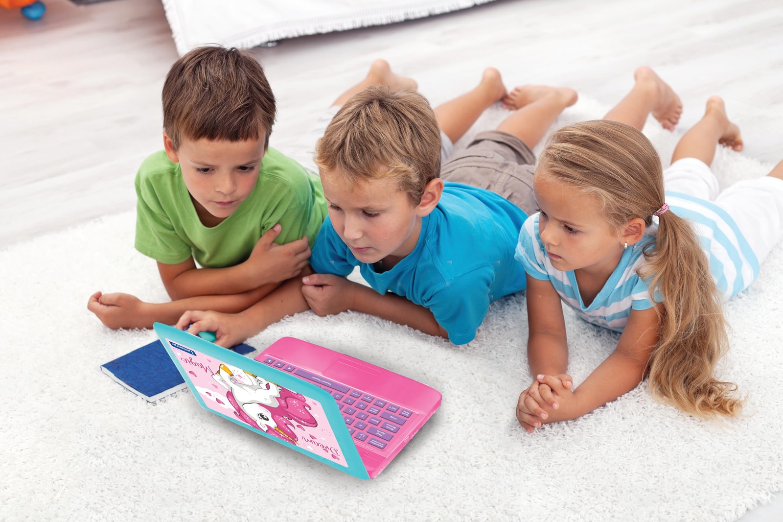 LEXiBOOK – Unicorn Educational and Bilingual Laptop Medium, Purple