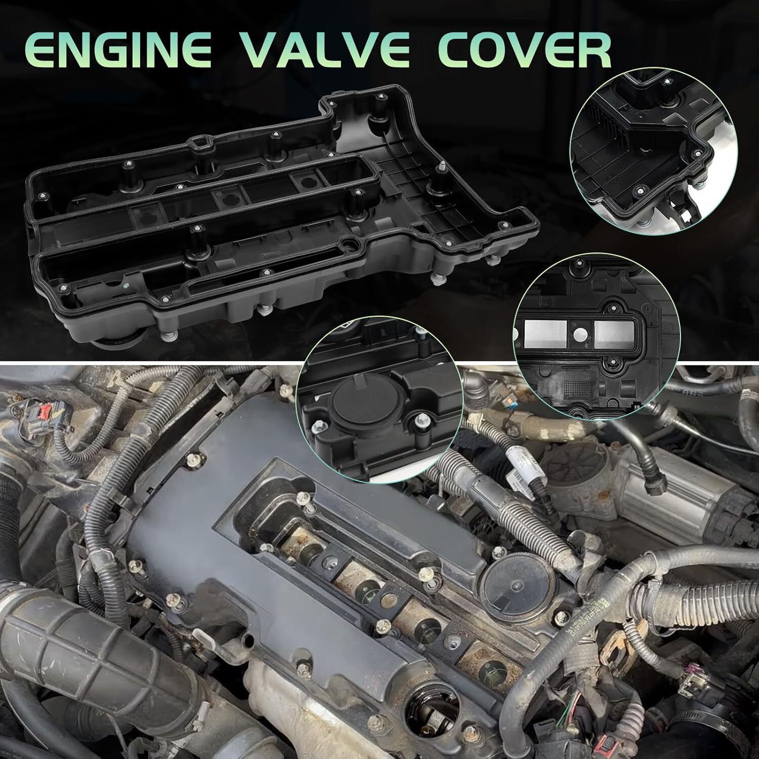 BHB Engine Intake Manifold and Valve Cover Kit Compatible with Chevy Cruze Sonic