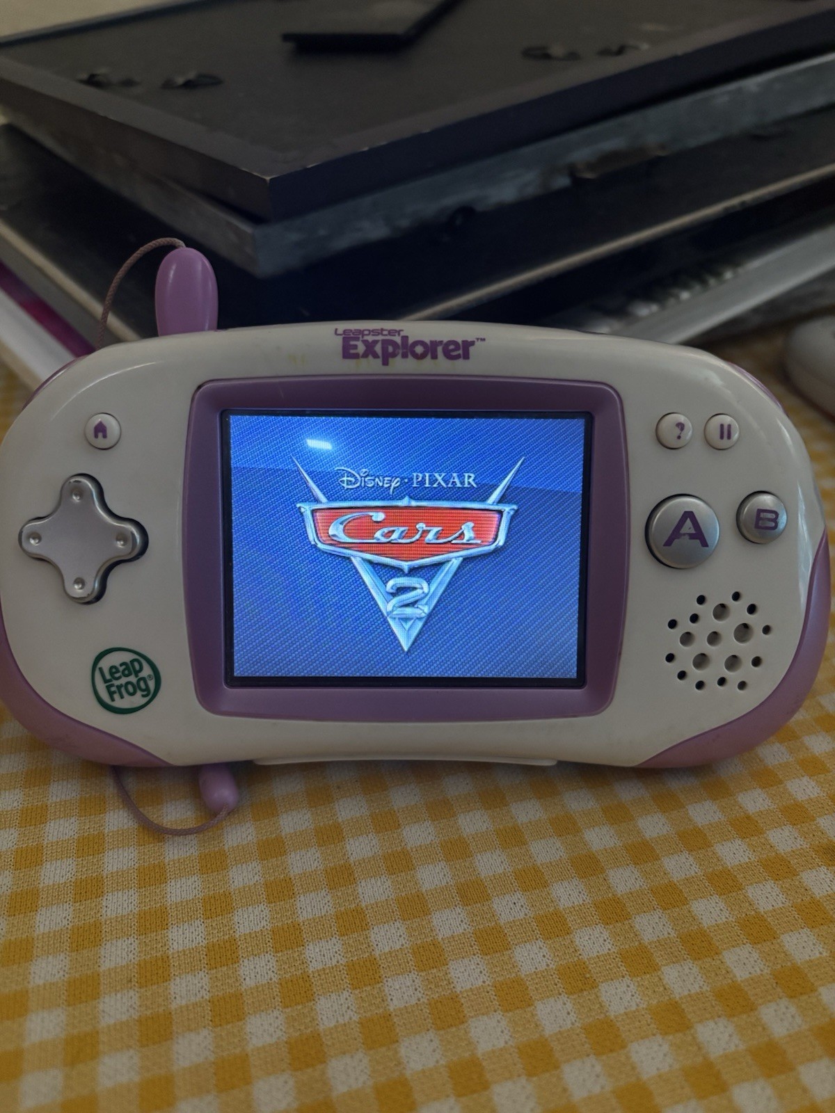 LeapFrog Leapster Explorer Learning System White Purple Unit Cars 2
