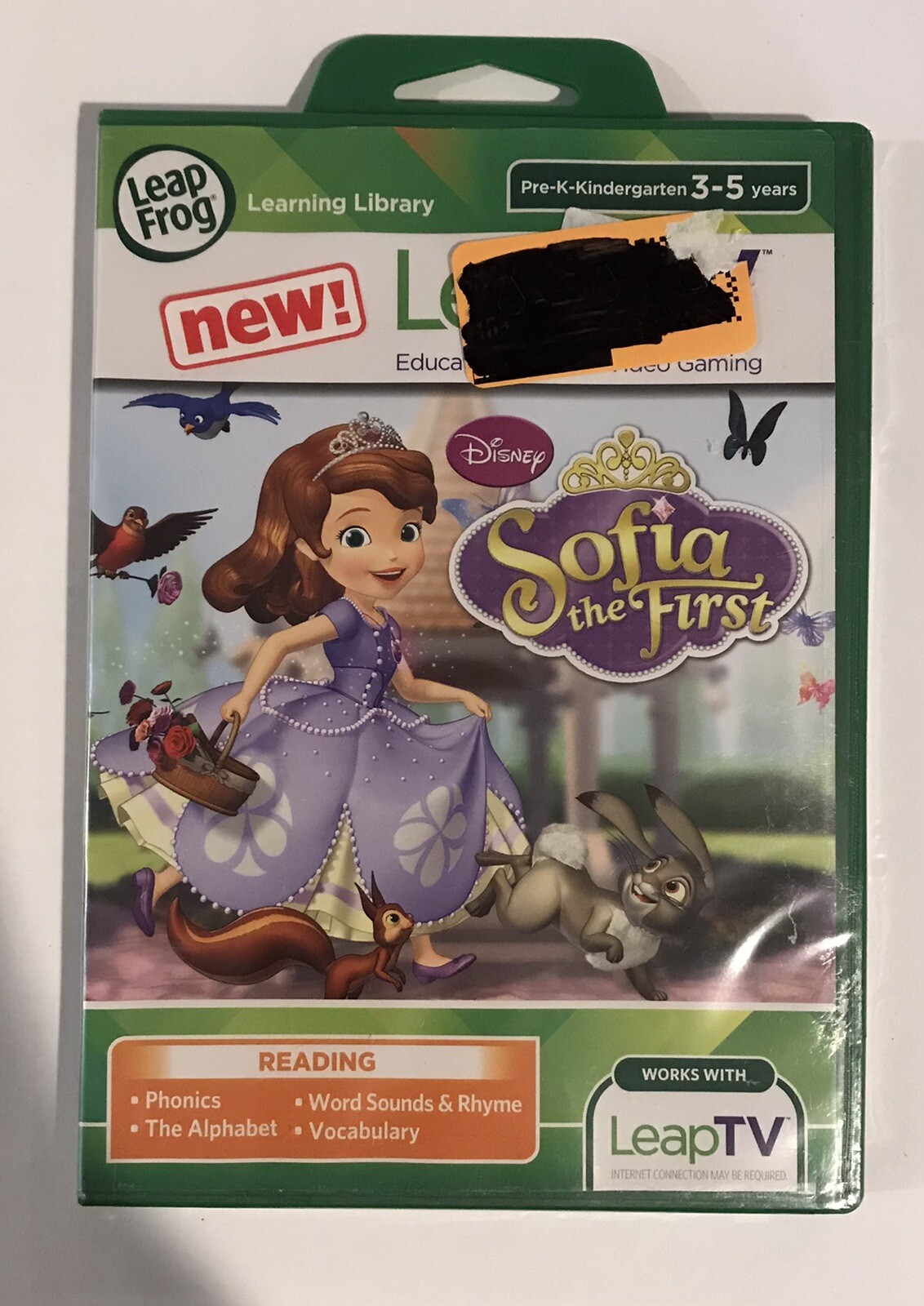 Disney’s Sofia the First LeapTv game, PreK-K, 3-5yrs. Complete w/ Manual