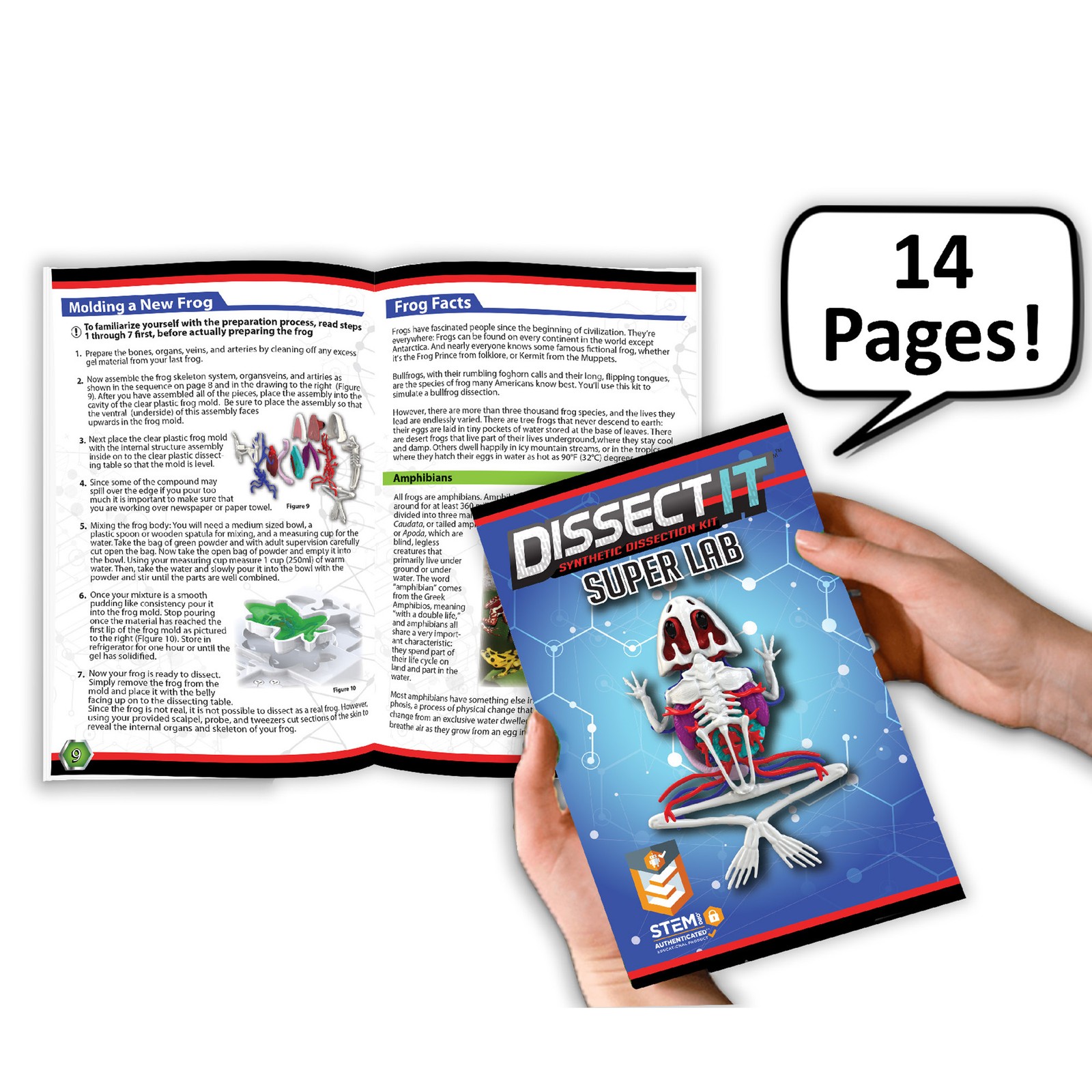 Top Secret Toys: Dissect-It, Deluxe Super Frog Lab, Science Kit, Kids