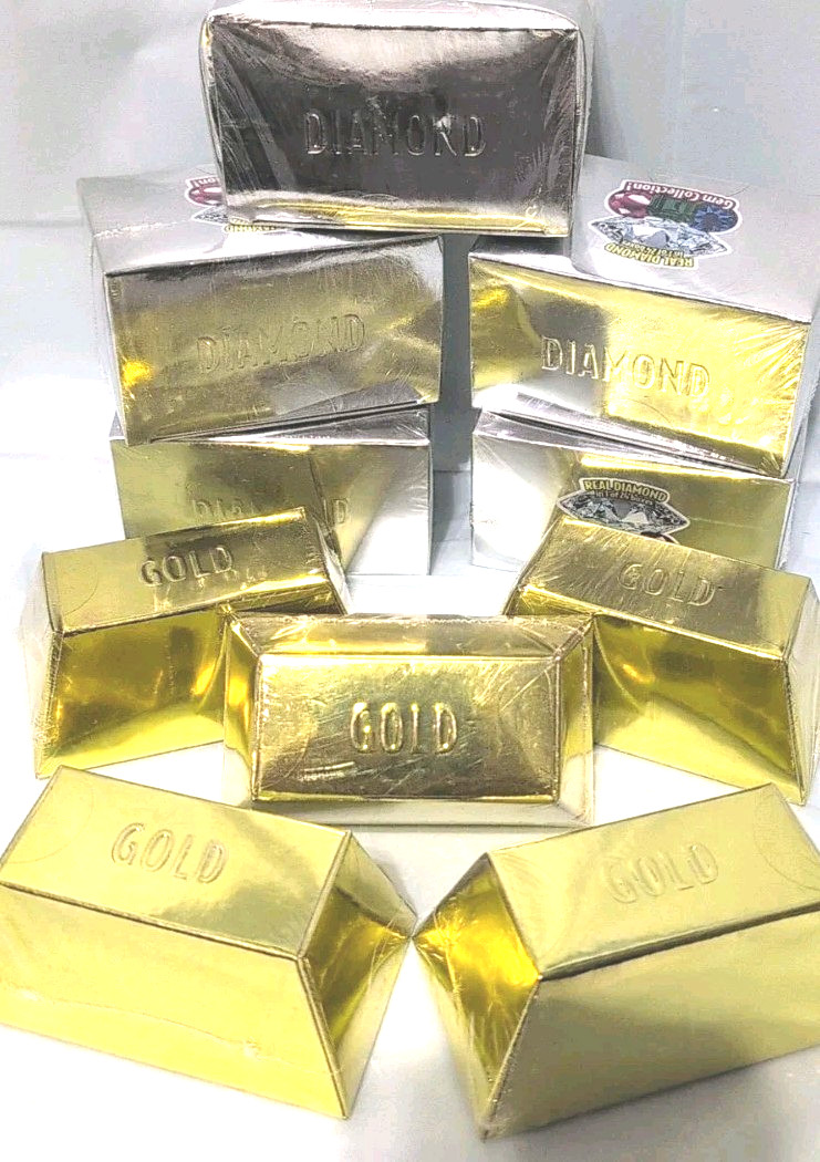 GrinStudio Dig It Gold & Diamond Treasure Bars Lot of 10 Bars 1 in 24 Real