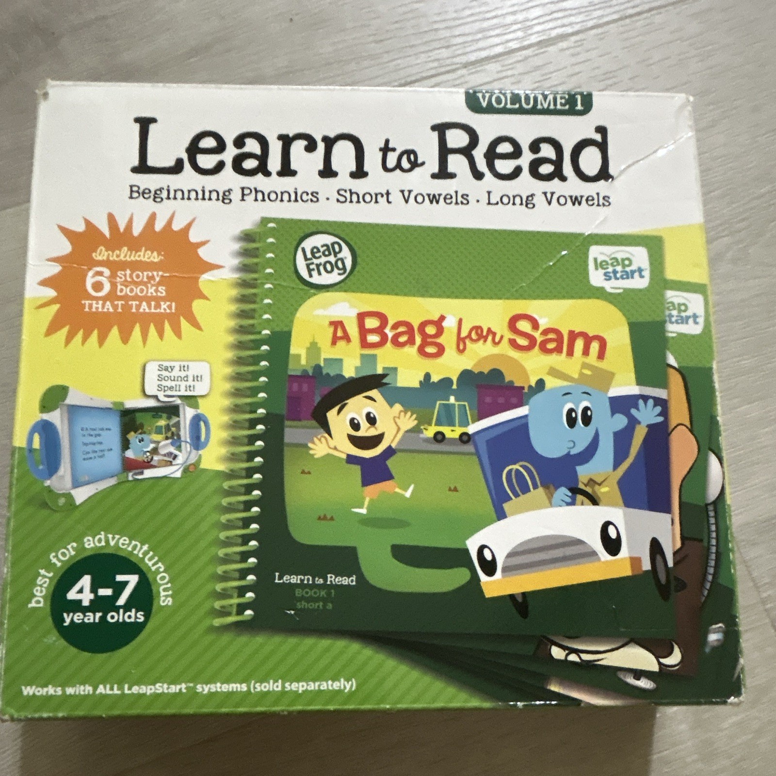LeapFrog LeapStart Learn to Read Volume 1 Book Set w/ 6 Books Ages 4-7