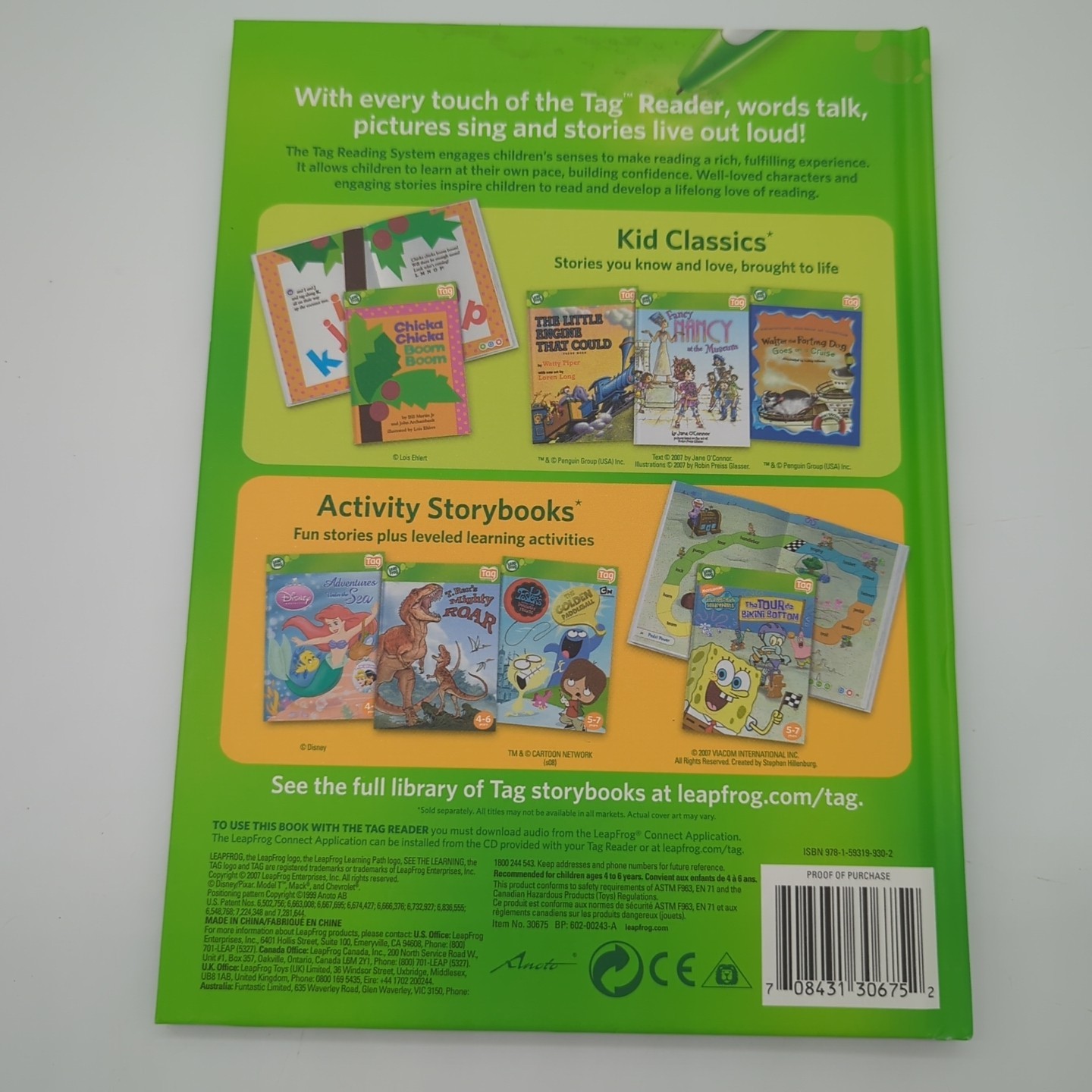 LeapFrog Tag Reading Hardback Book Disney Pixar Cars Tractor Tipping Tow Mater