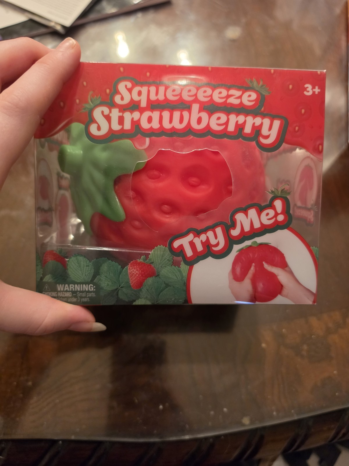 Sunny Days Jumbo Squeezy Strawberry Squishy Toy Stress Relief Sensory Fun