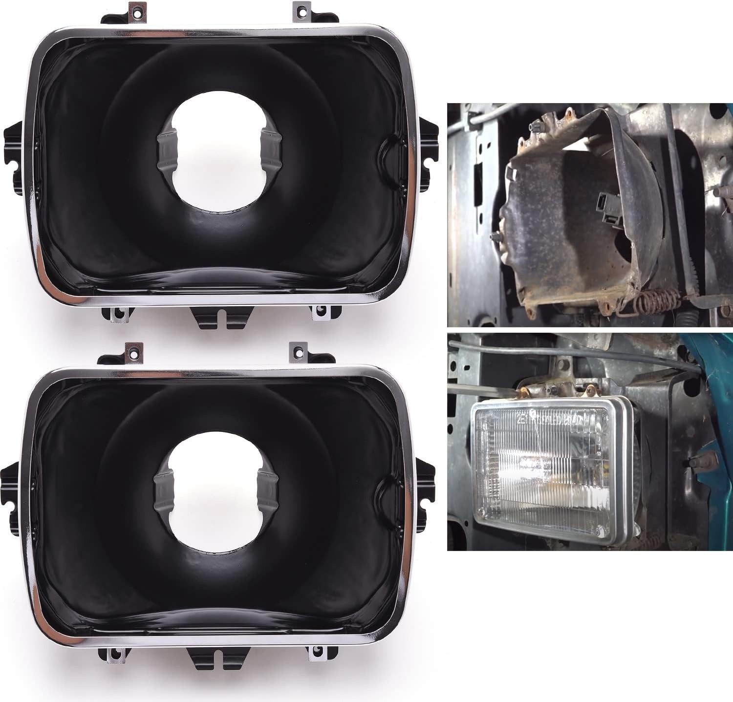 42437 Headlight Bucket Kit, 5X7 Headlight Support Bracket Mounting Kit Compatibl