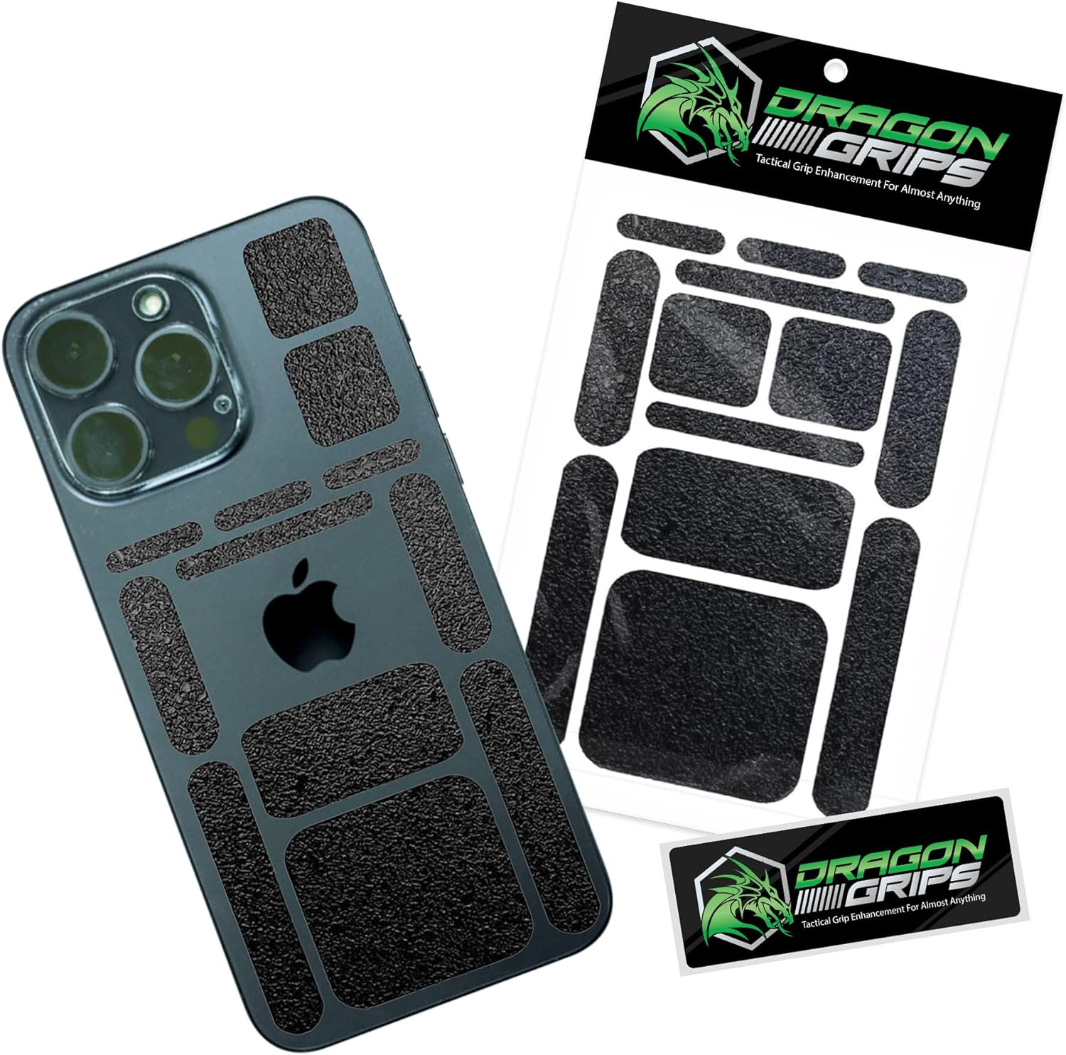 Dragon Grips 13 Pcs Rectangular Rubber Grip Tape, Rubberized Grip Stickers for P