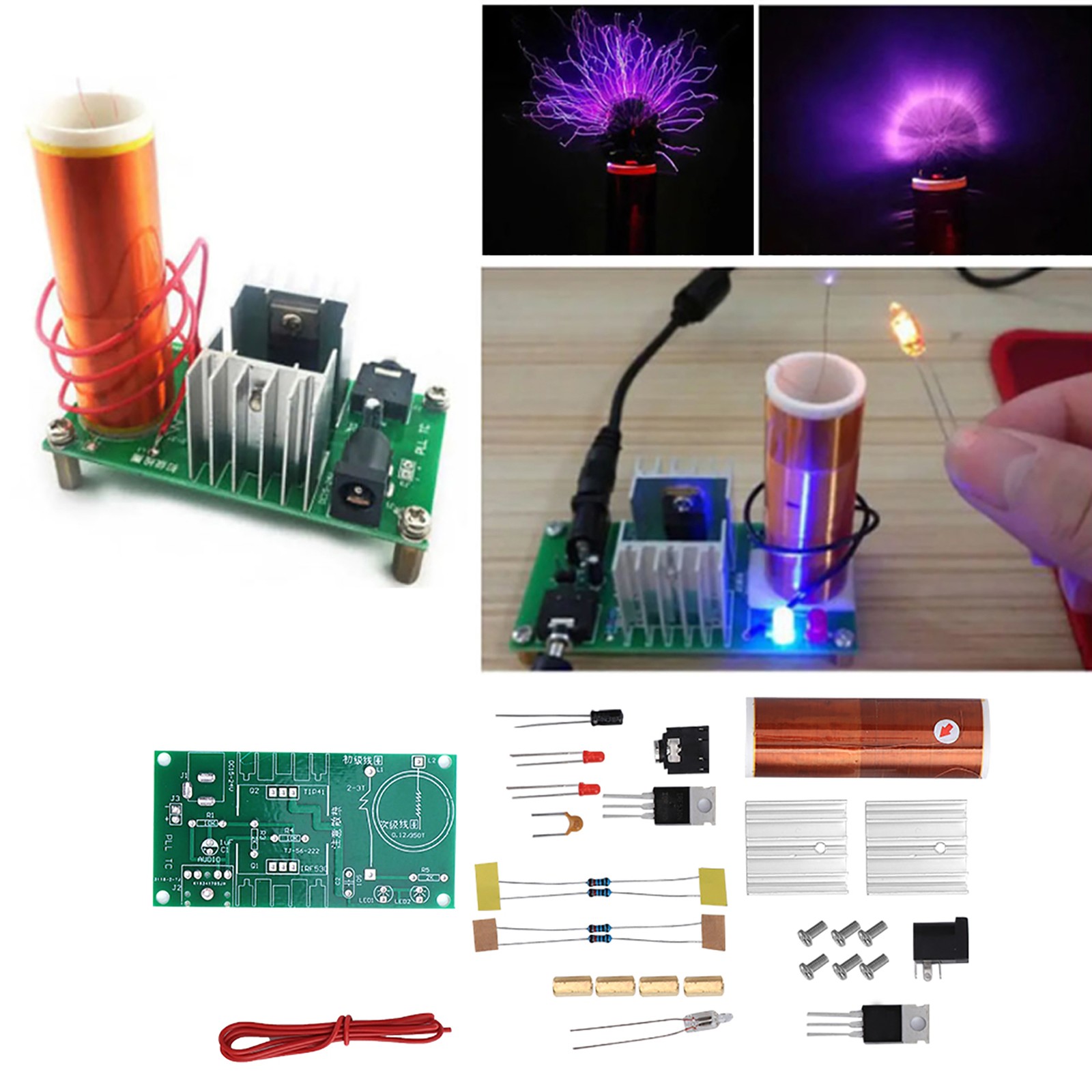 Coil Module Plasma Speaker Unassembled Mini Electronic Kit Tool 15W DC New