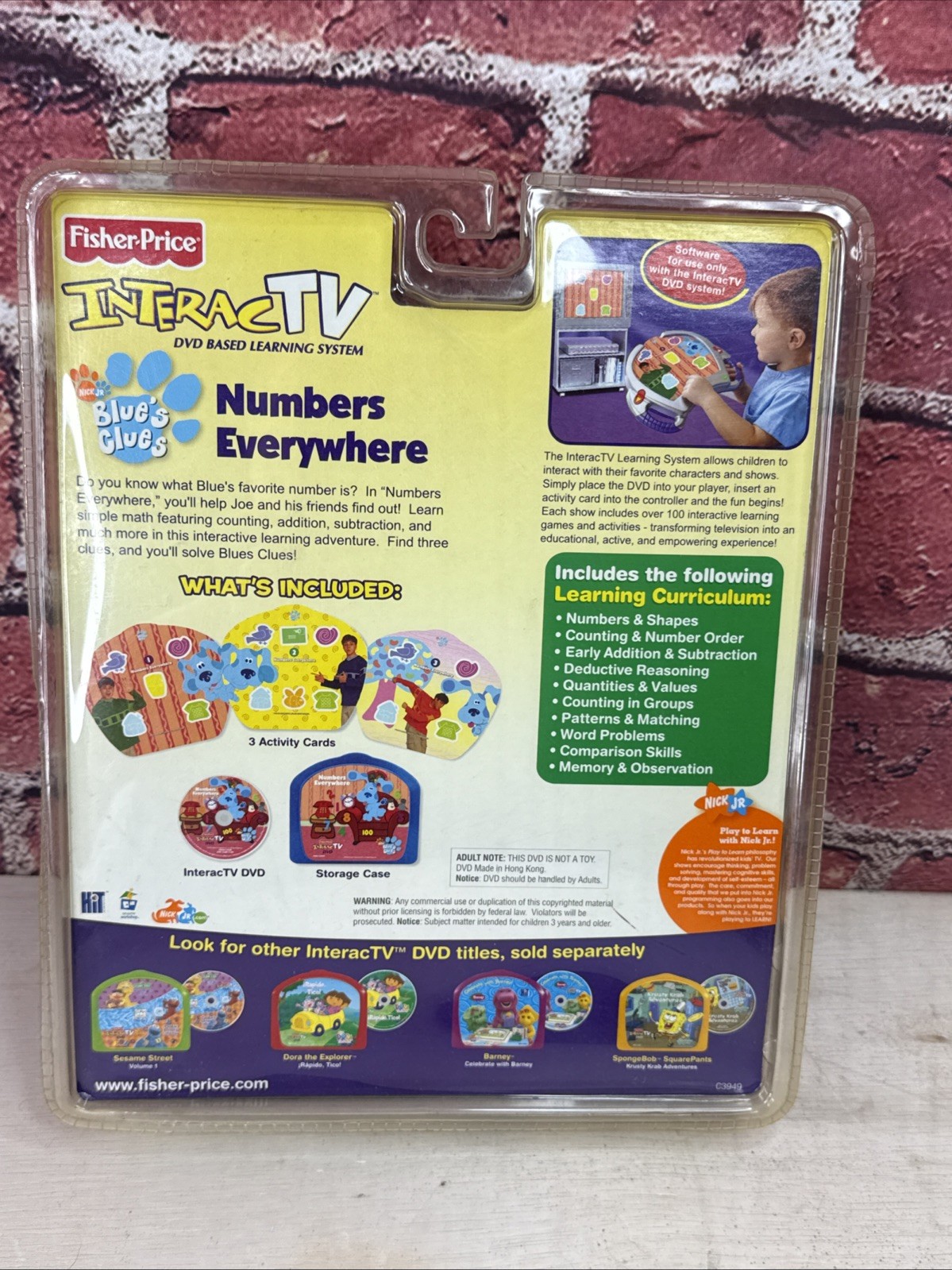 RARE VINTAGE NEW Fisher Price InteracTV Blues Clues Numbers Everywhere DVD