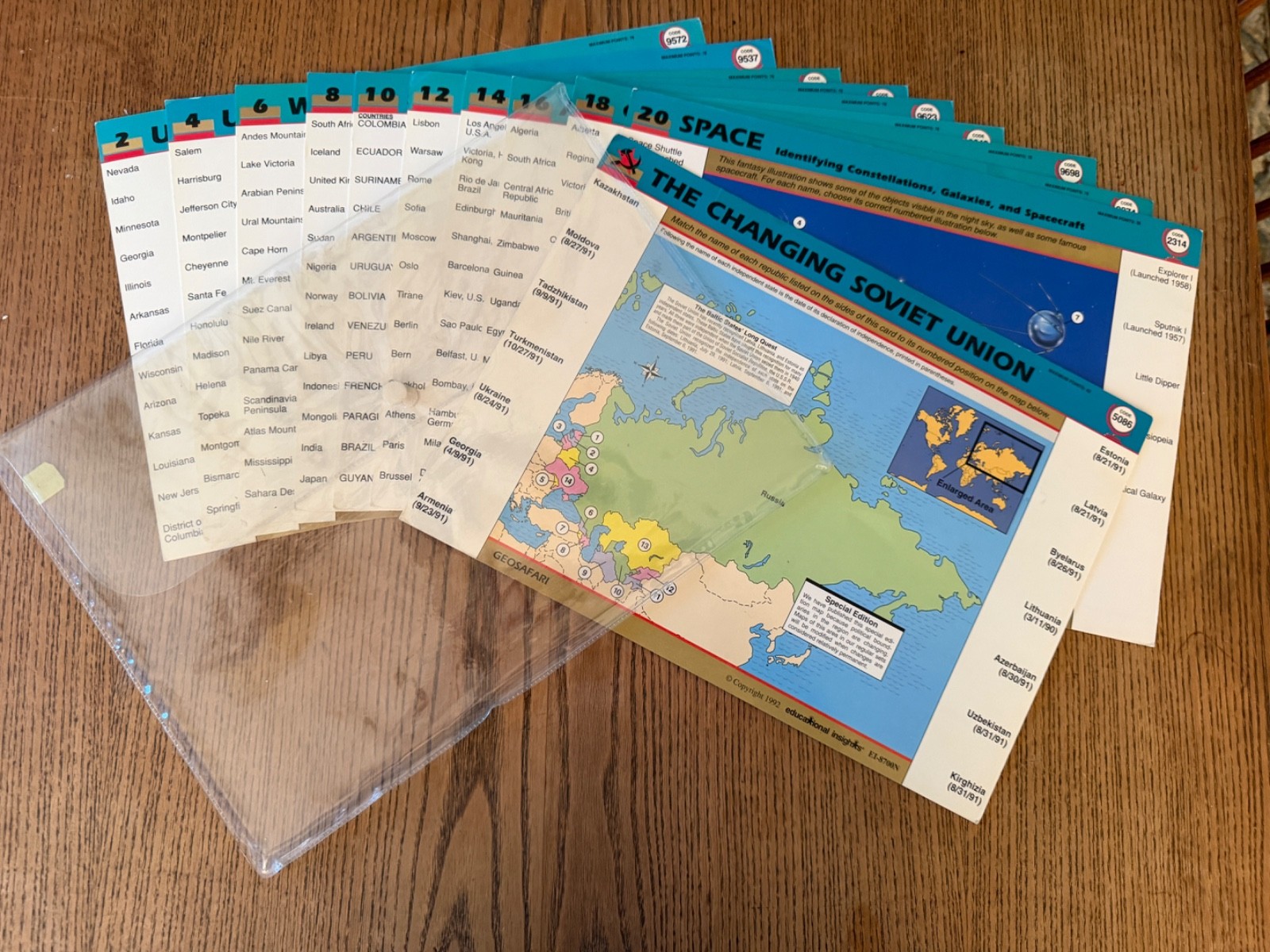 Geosafari “Map Set 1” Card Set- In Original Packaging!