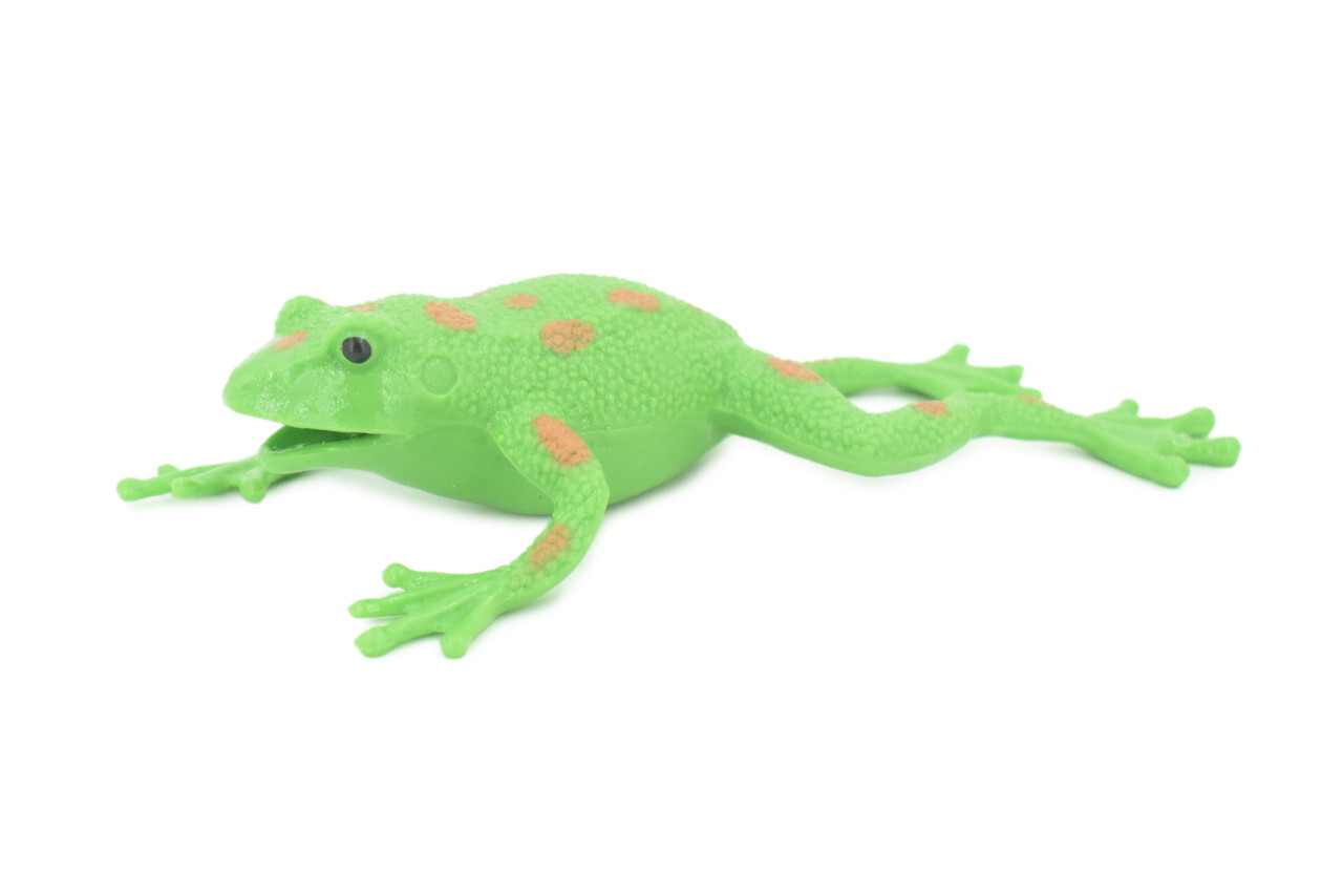 Frog Toy Stretchable, Squishy, Squeezable Soft Rubber, Green, Gift, 6″ US02 B59