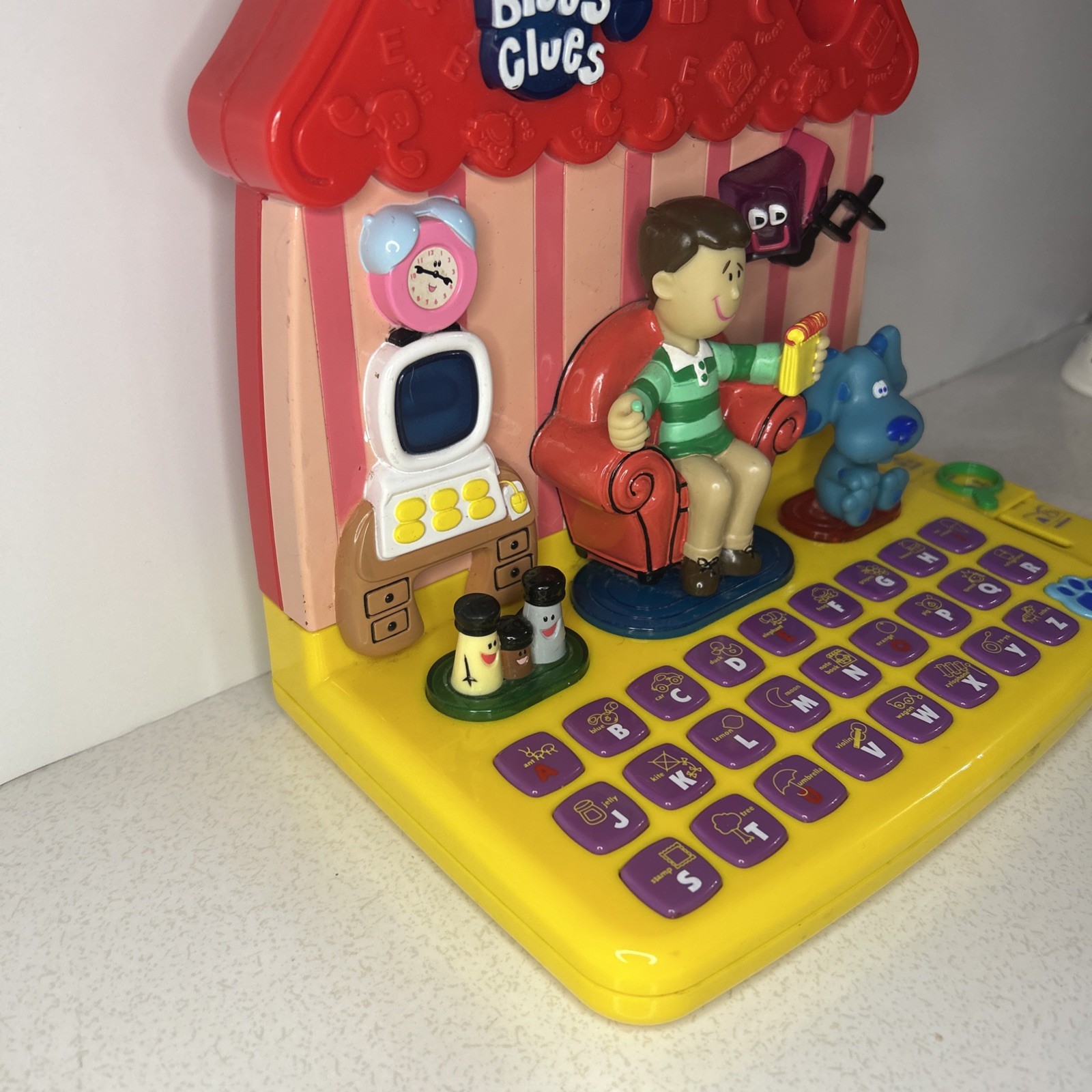 Vintage Blues Clues Steve ABC Learning house Keyboard For Parts And Repair
