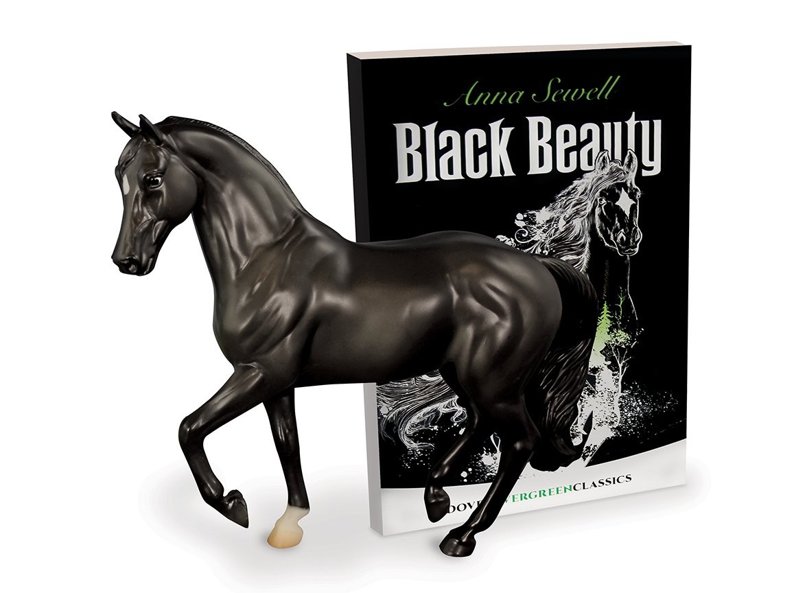 Classics Black Beauty Horse and Book Set (1:12 Scale), 8 years and up