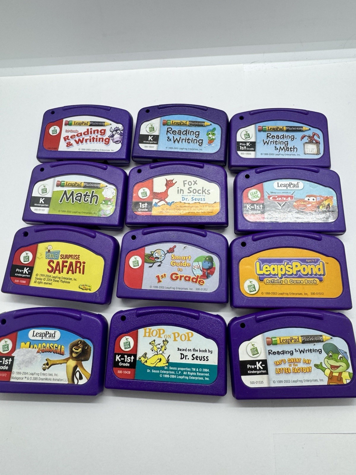 Leapfrog LeapPad Lot of 12 Assorted Learning Game Cartridges Pre K And Up L9