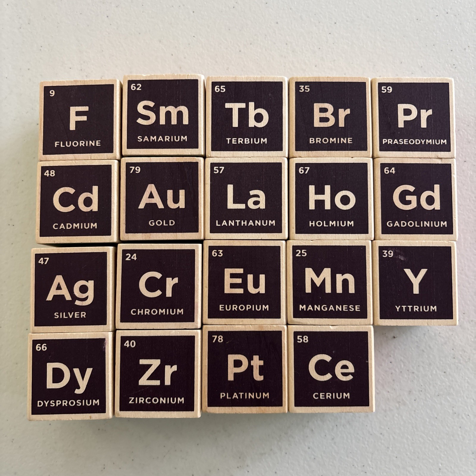Uncle Goose Periodic Table of Elements Wood Blocks 1.75″ Multicolor