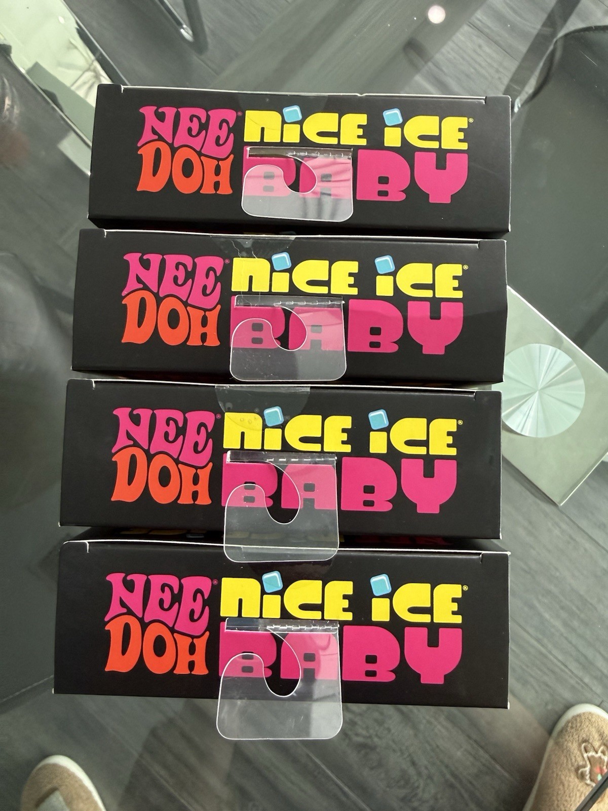 NeeDoh Nice Ice Baby 4 Pack Mini Ice Cube Squishy Viral TikTok- 1 Box! See Disc