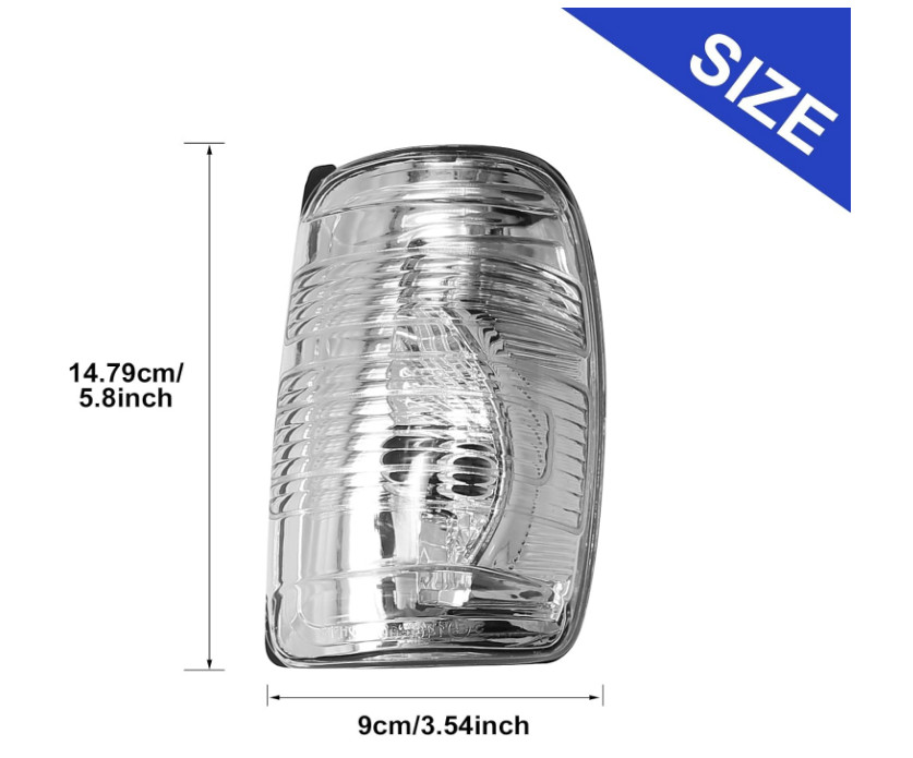Pair Side Mirror Turn Signal Light Lens For Ford Transit  T150 250 350 2015-2021