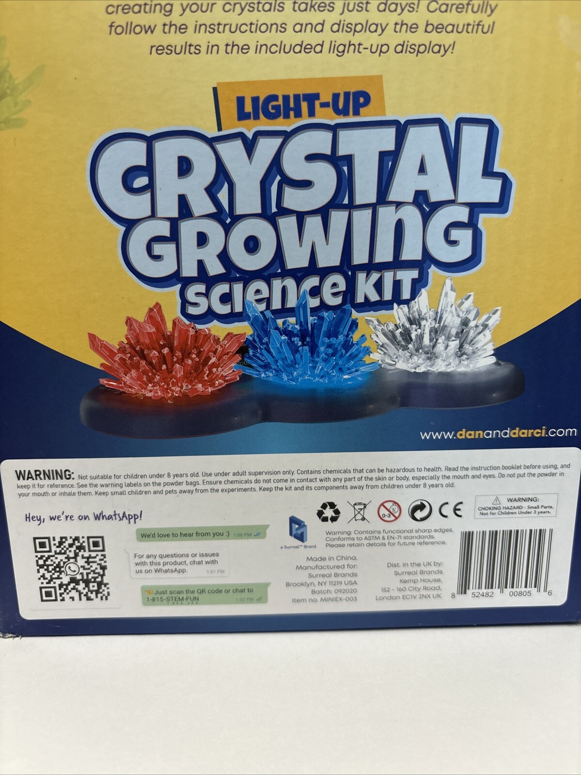 Dan&Darci Light up Crystal Growing Science Kit W/LED Display USB Powered