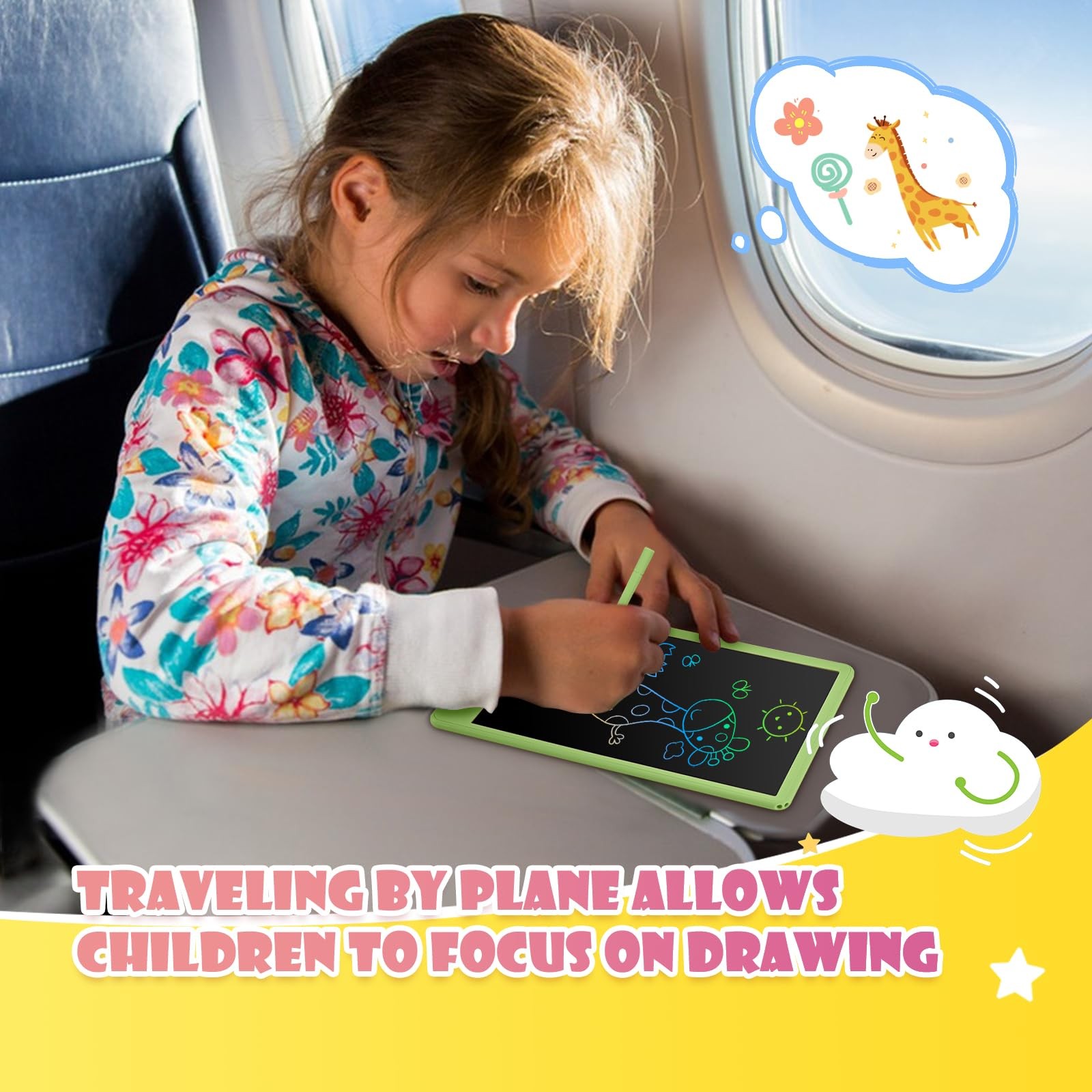 EooCoo LCD Writing Tablet for Kids, Valentine Gifts 10 Inch Green