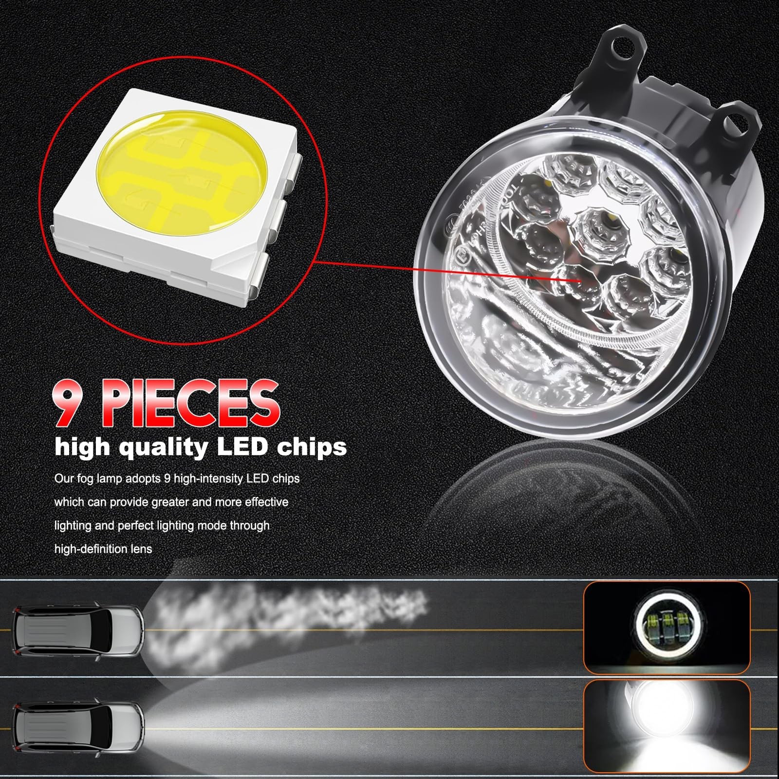 Fog Lights 3.5 inch OEM 19597300 19597400 For TOYOTA AVALON 2011-2015 Front B…