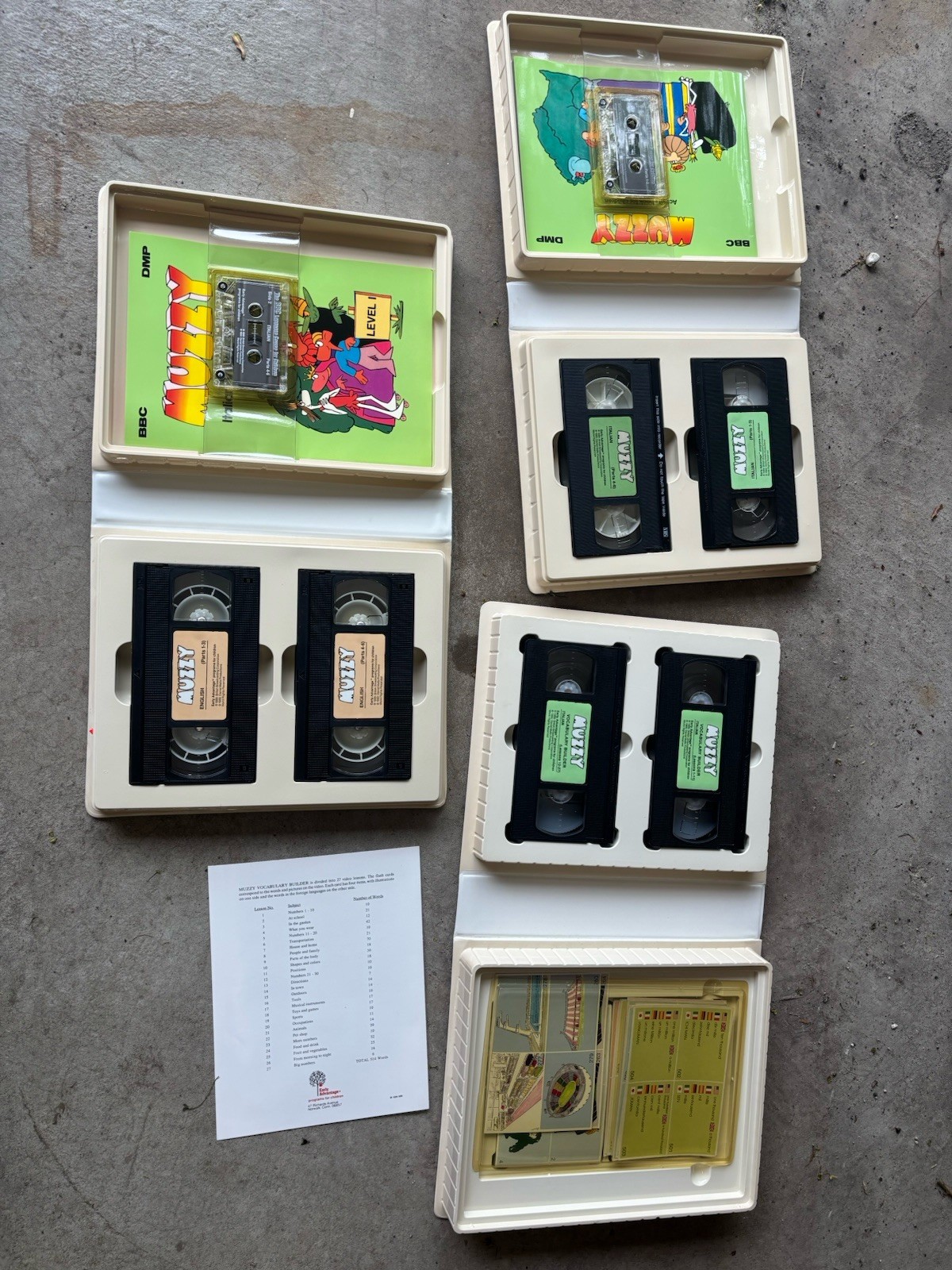 BBC Muzzy Early Advantage Italian Language Learning Program VHS, Tapes Vintage