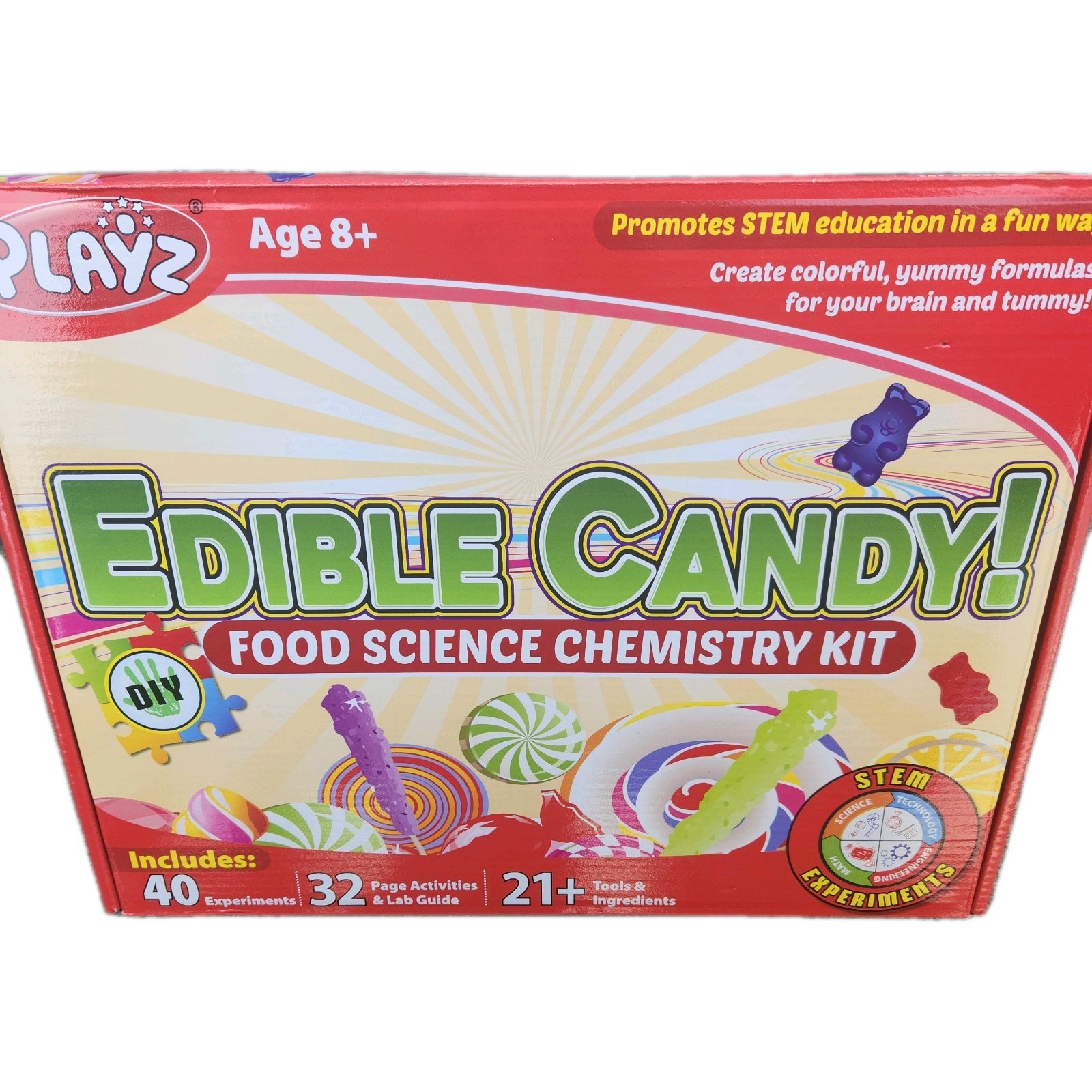 Playz Edible Candy Making Science Kit for Kids Ages 8 + Years Old – Food Science