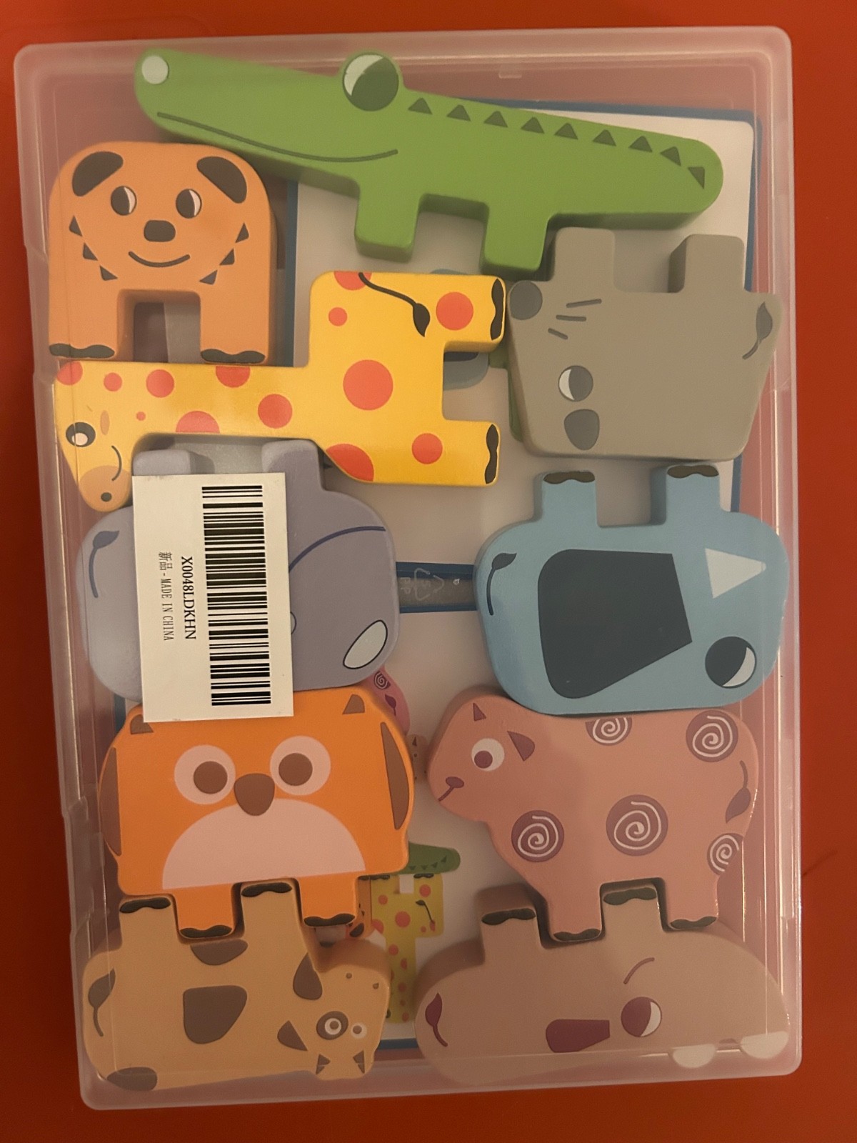 2 packs Wooden Animal Stacking Balancing Set Kids Toddler Toy Puzzle Educational