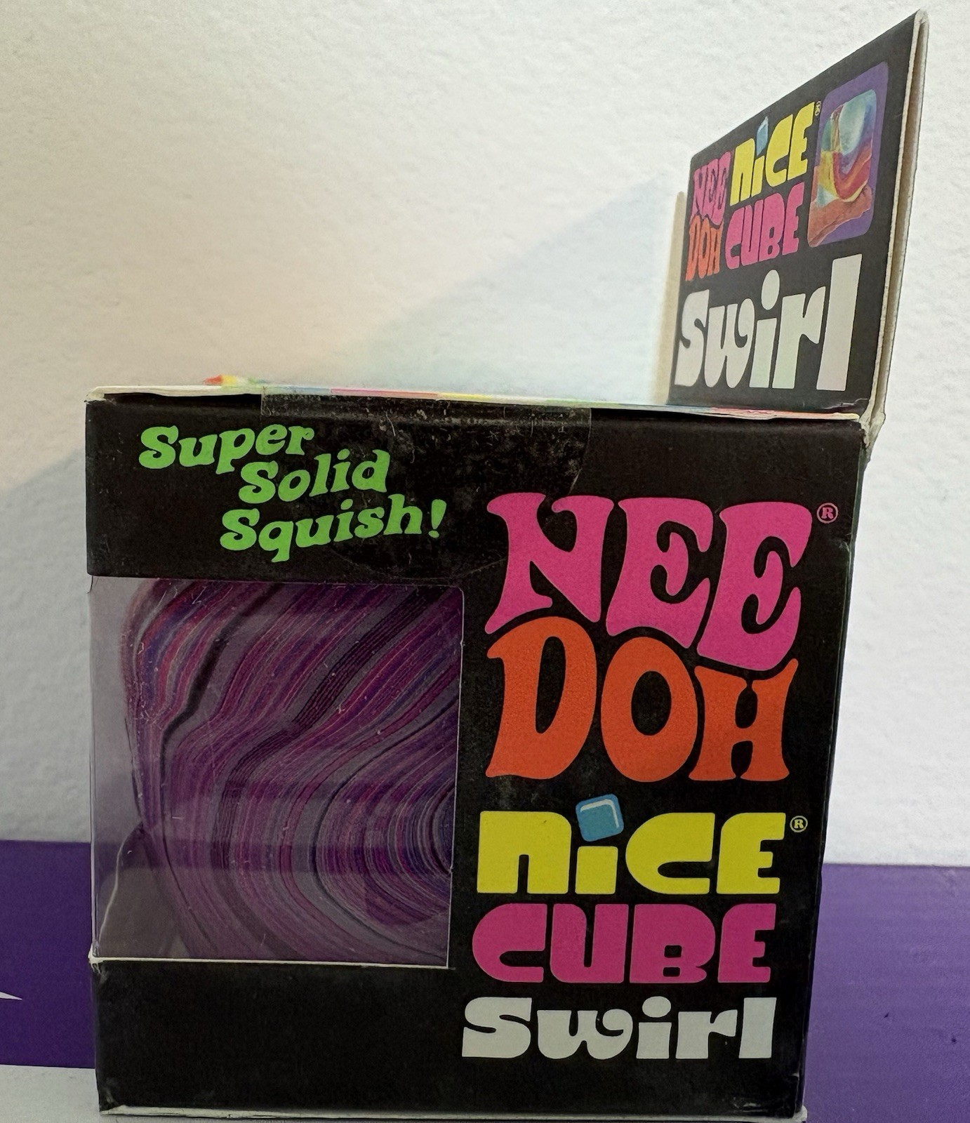 Nee Doh NeeDoh Pink Purple Black White Nice Cube Swirl Super Solid Squish