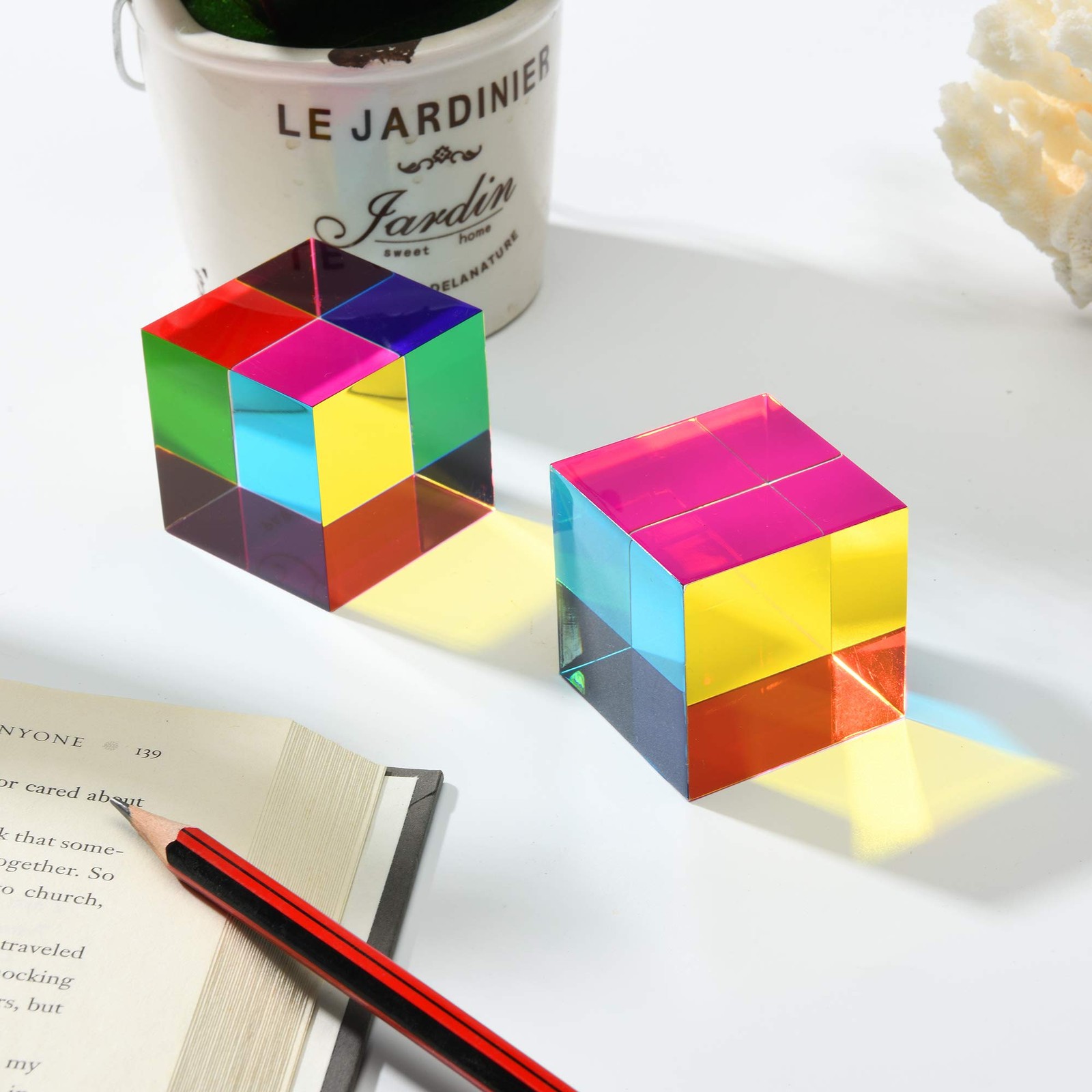 CMYCUBE CMY Color Cube, 2.0 inch 50mm Acrylic Mixing Color Cube Prism for Phy…