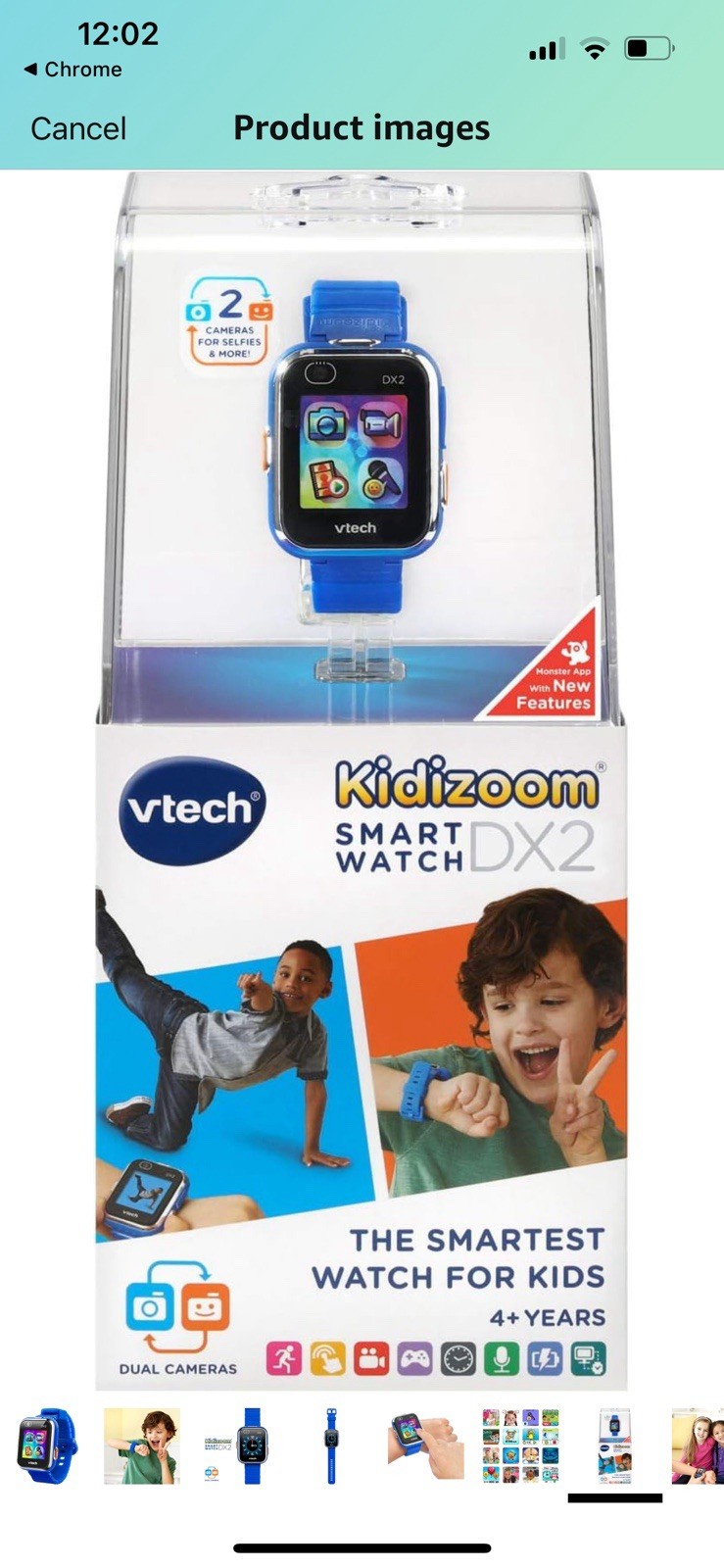 VTech 80-193808 Kidizoom Smartwatch DX2 Smart Watch – Blue open box