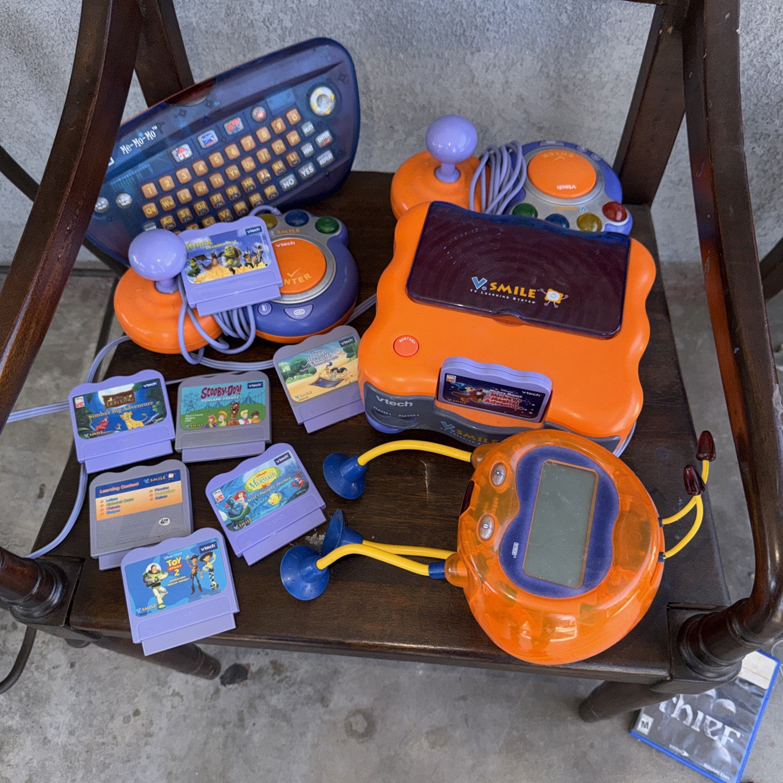 VTech V Smile 6122 TV Learning System Controller 4 Games Cinderella Toy Story 2