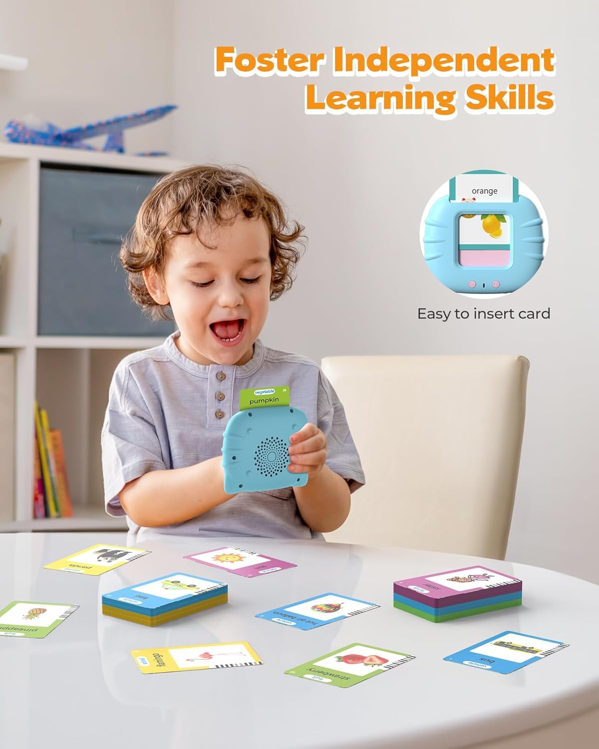Montessori Talking Flash Cards 224 Words Language Learning for Kids