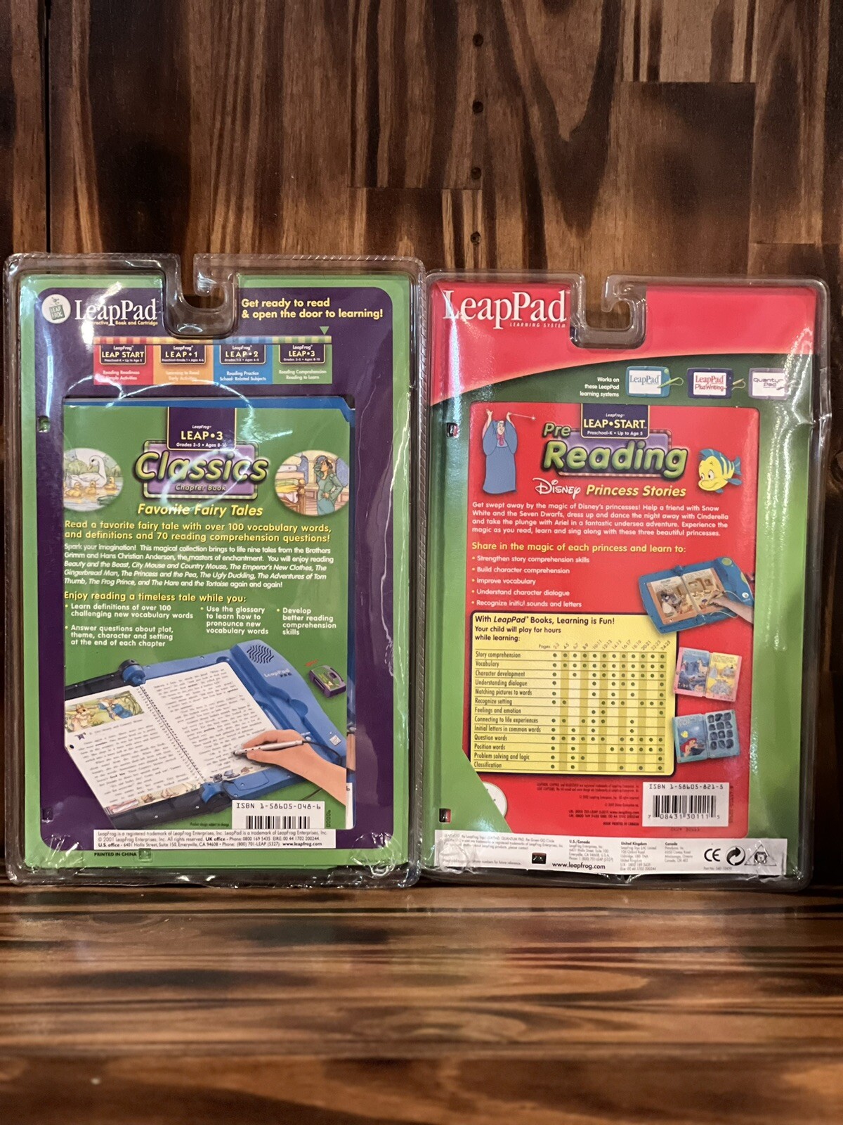 LeapPad Book and Cartridge Set Of 2 New Sealed Disney Princess/Fairy Tales
