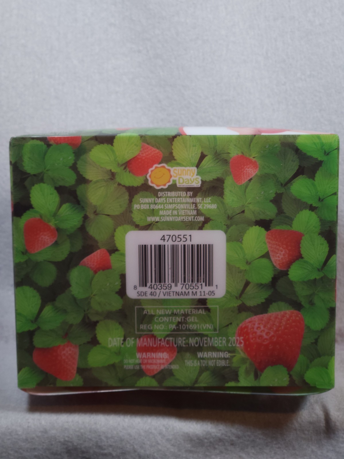 Sunny Days Jumbo Squeezy Strawberry Squishy Toy Stress Relief Sensory Fun Viral