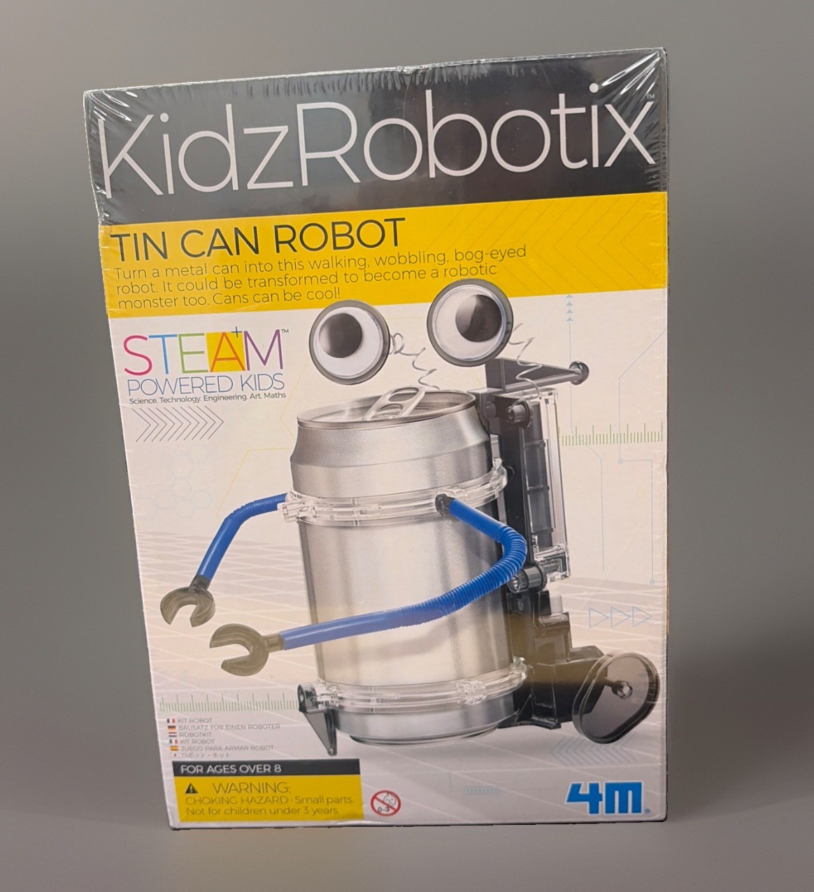 New Kidz Robotix Tin Can Robot – 4M STEM Toy Project Factory Sealed