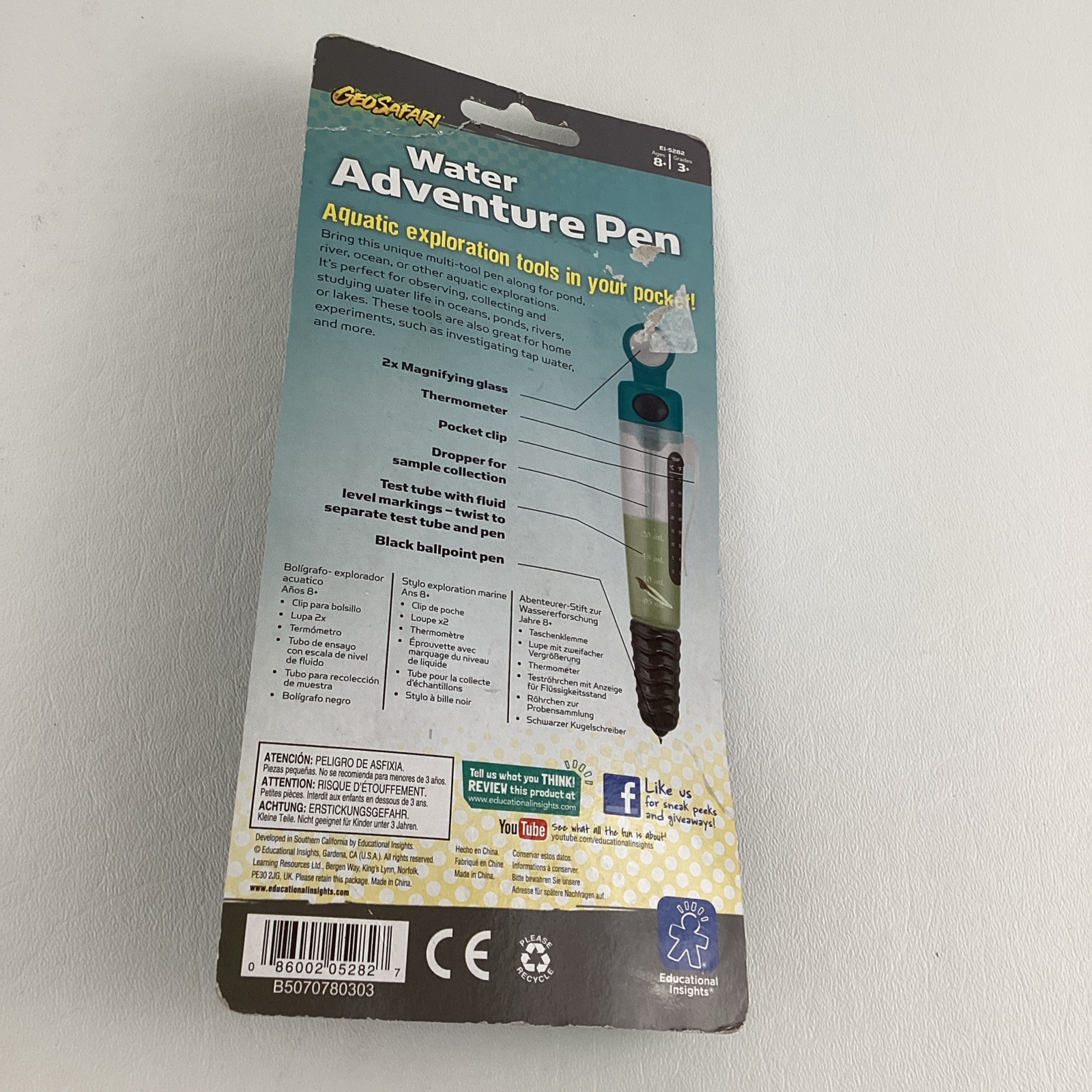 Geo Safari Water Adventure Pen Aquatic Exploration Pocket Tool Educational New