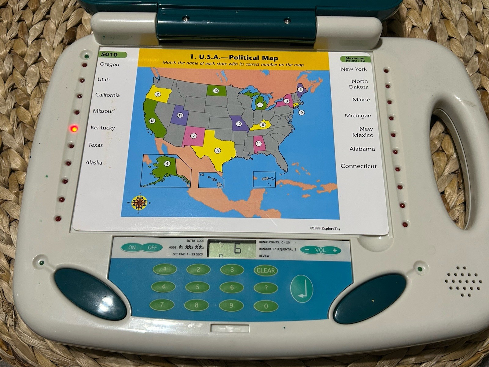 Geosafari Know It All Learning Laptop 53 Cards Tested EI-8540 See Pics