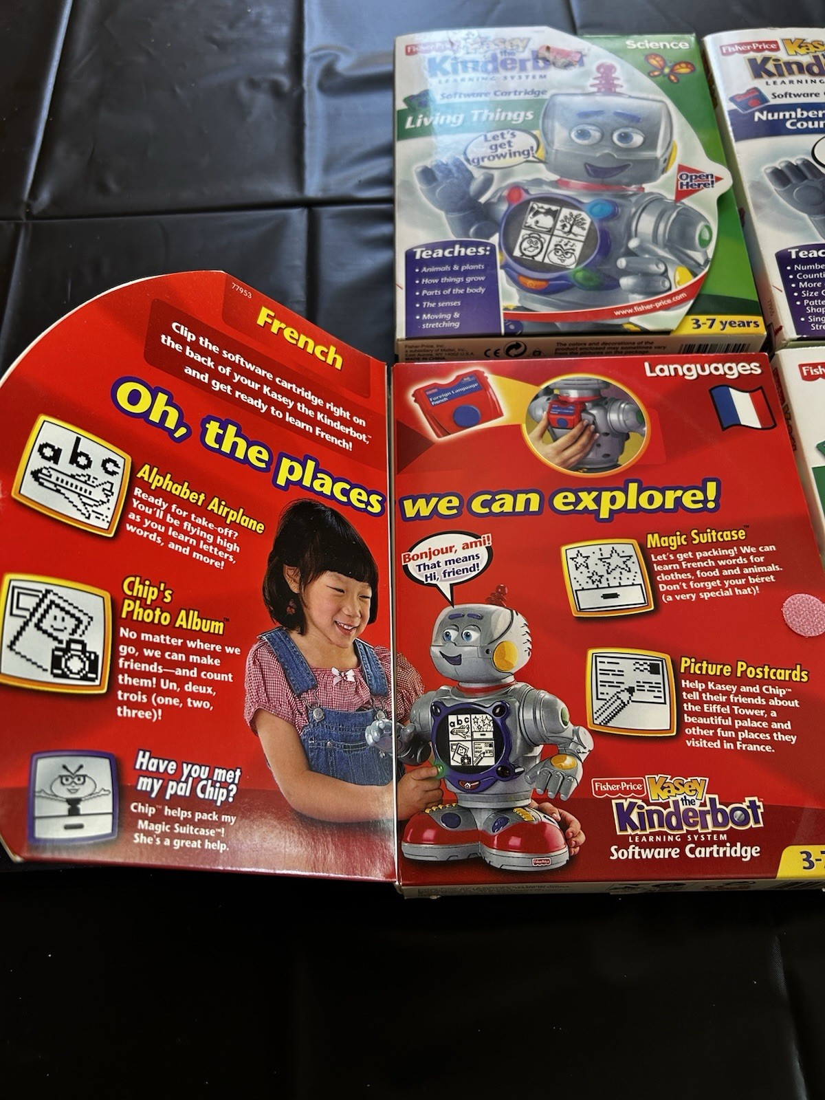 NEW Lot Fisher Price The Kinderbot Kasey Learning Robot Game Cartridges Software