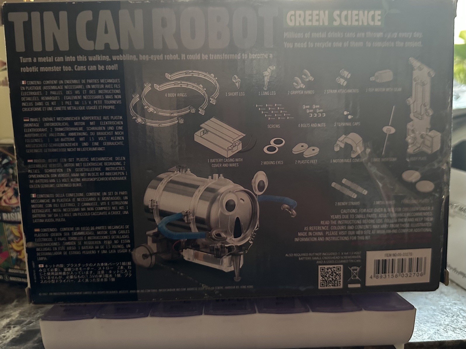 KidzRobotix Tin Can Robot Kit Educational Toy Fun Project OPEN BOX